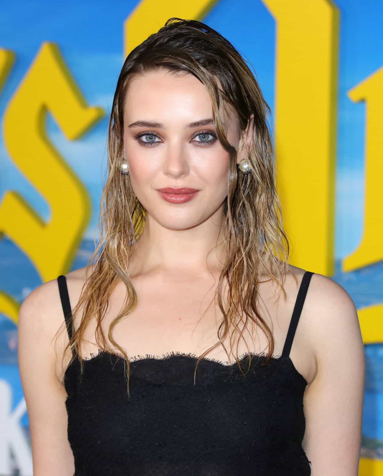 Katherine Langford in an Elegant Lace Dress at the "Glass Onion" Premiere
