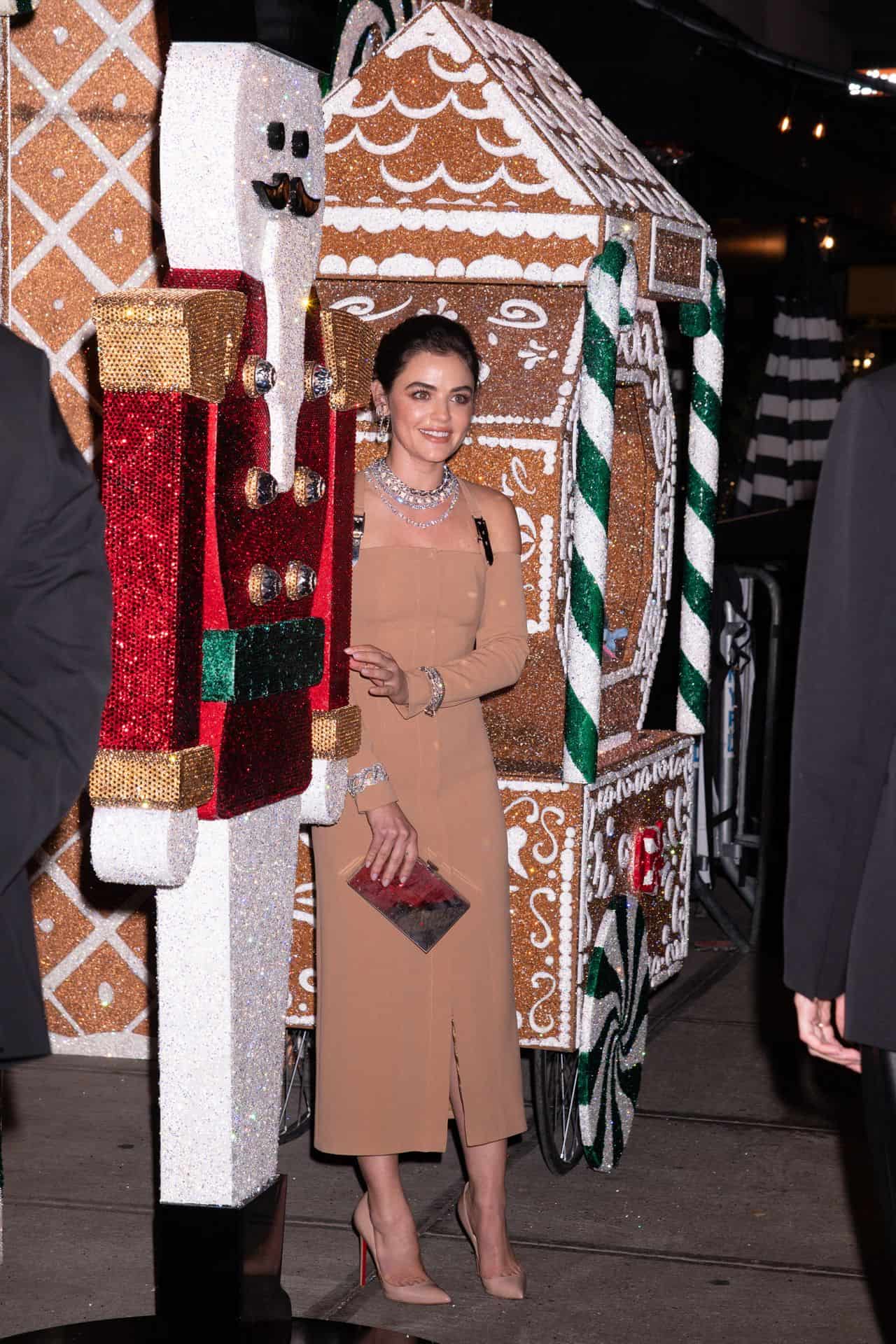 Lucy Hale Sparkles in Crystals at the Swarovski Holiday Event in NY