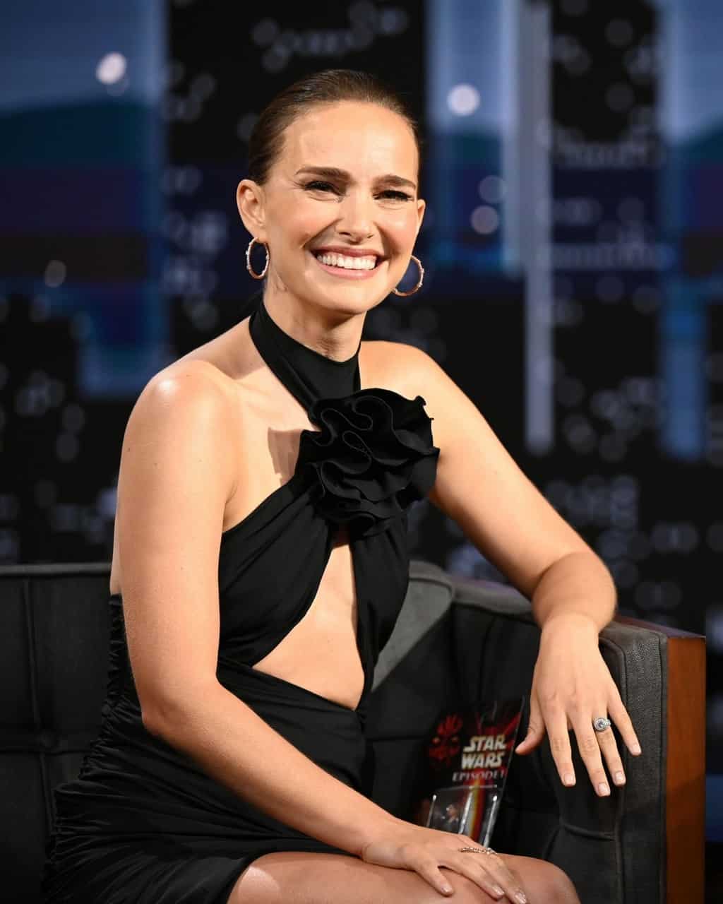 Natalie Portman Puts Her Toned Legs on Display at Jimmy Kimmel Live in LA