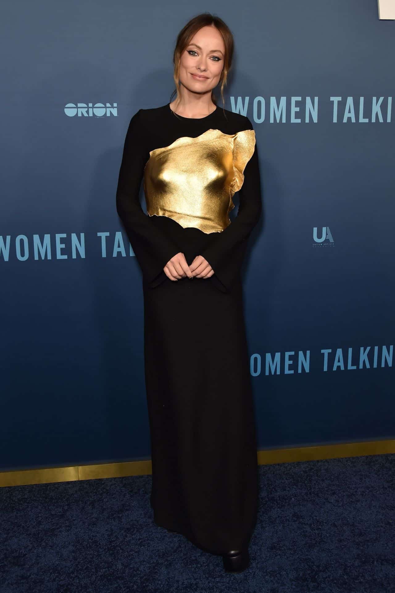 Olivia Wilde Wore a Gold Breastplate at the “Women Talking” Premiere in LA