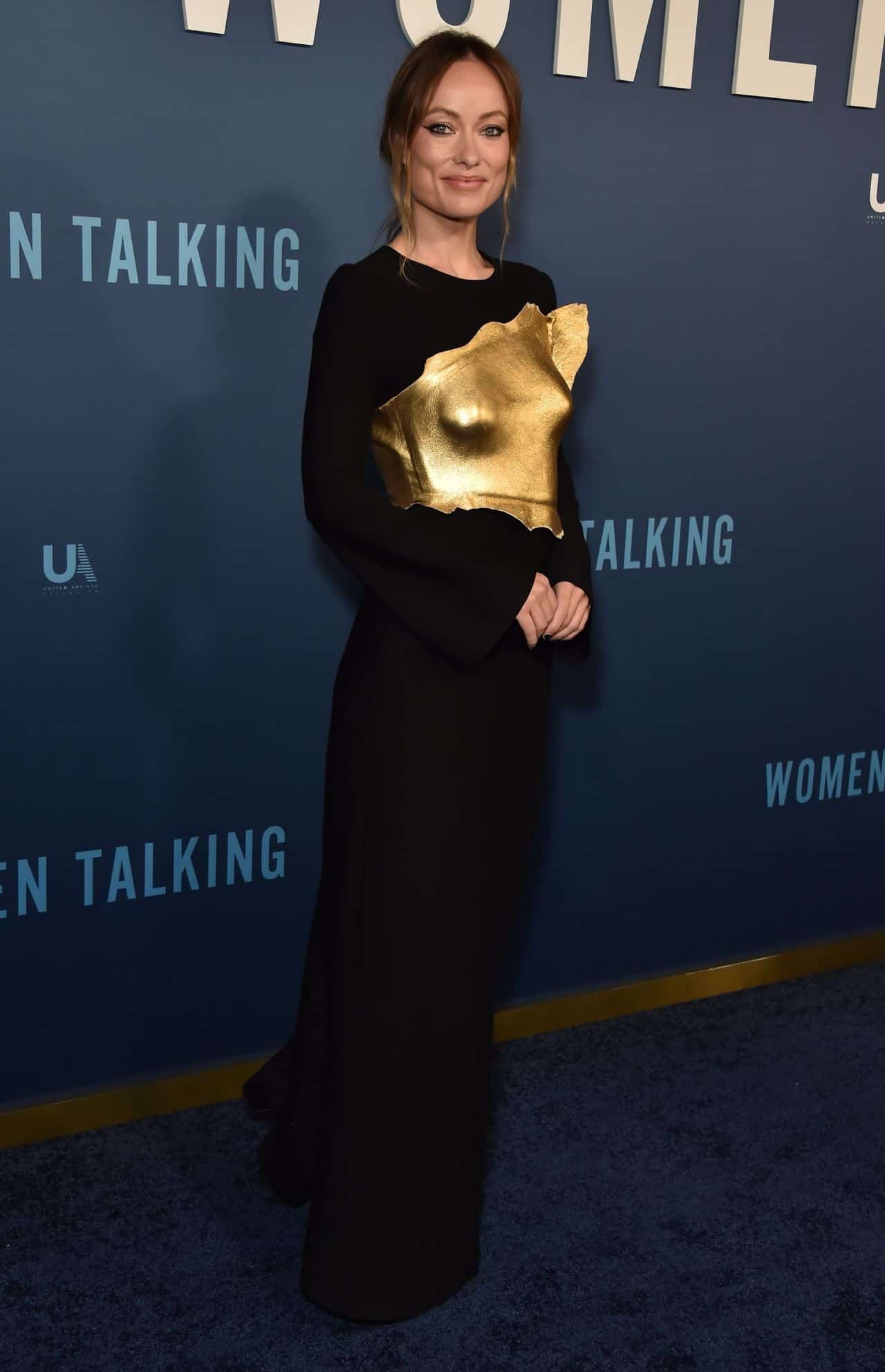 Olivia Wilde Wore a Gold Breastplate at the "Women Talking" Premiere in LA