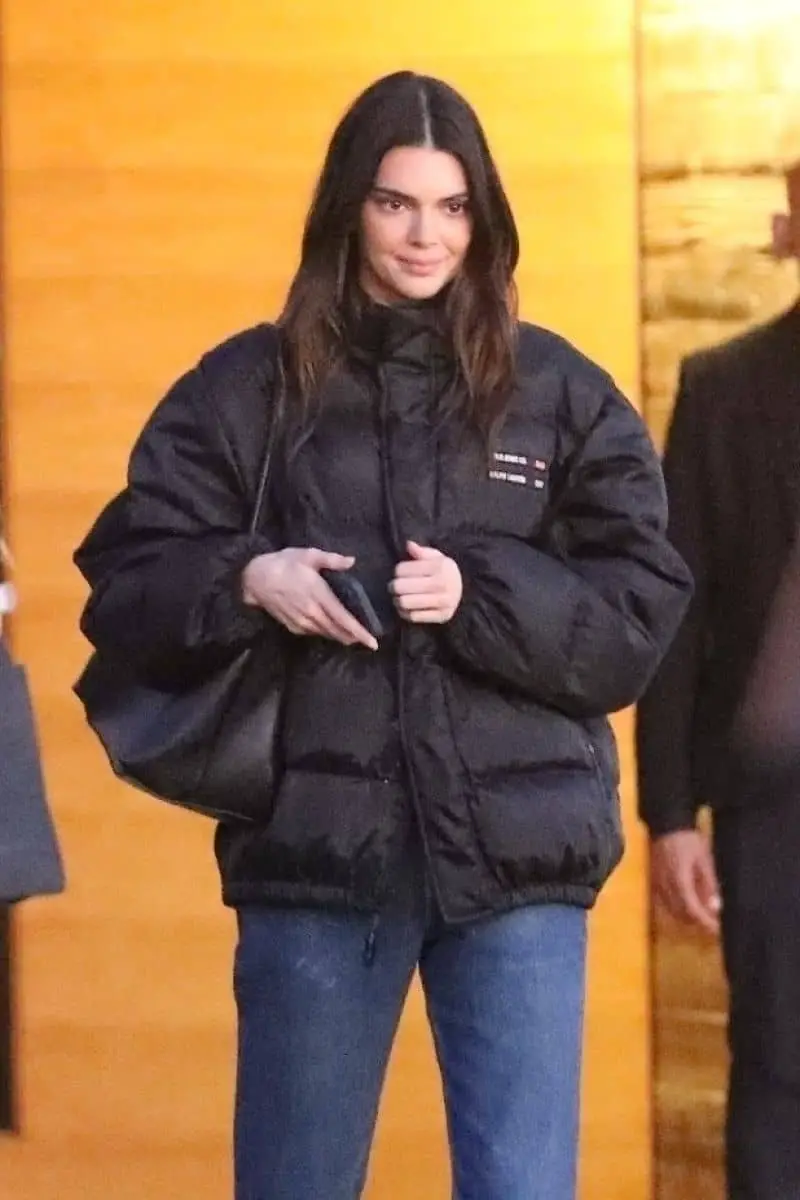 Kendall Jenner Steps Out in Malibu in a Cozy Black Puffer Jacket