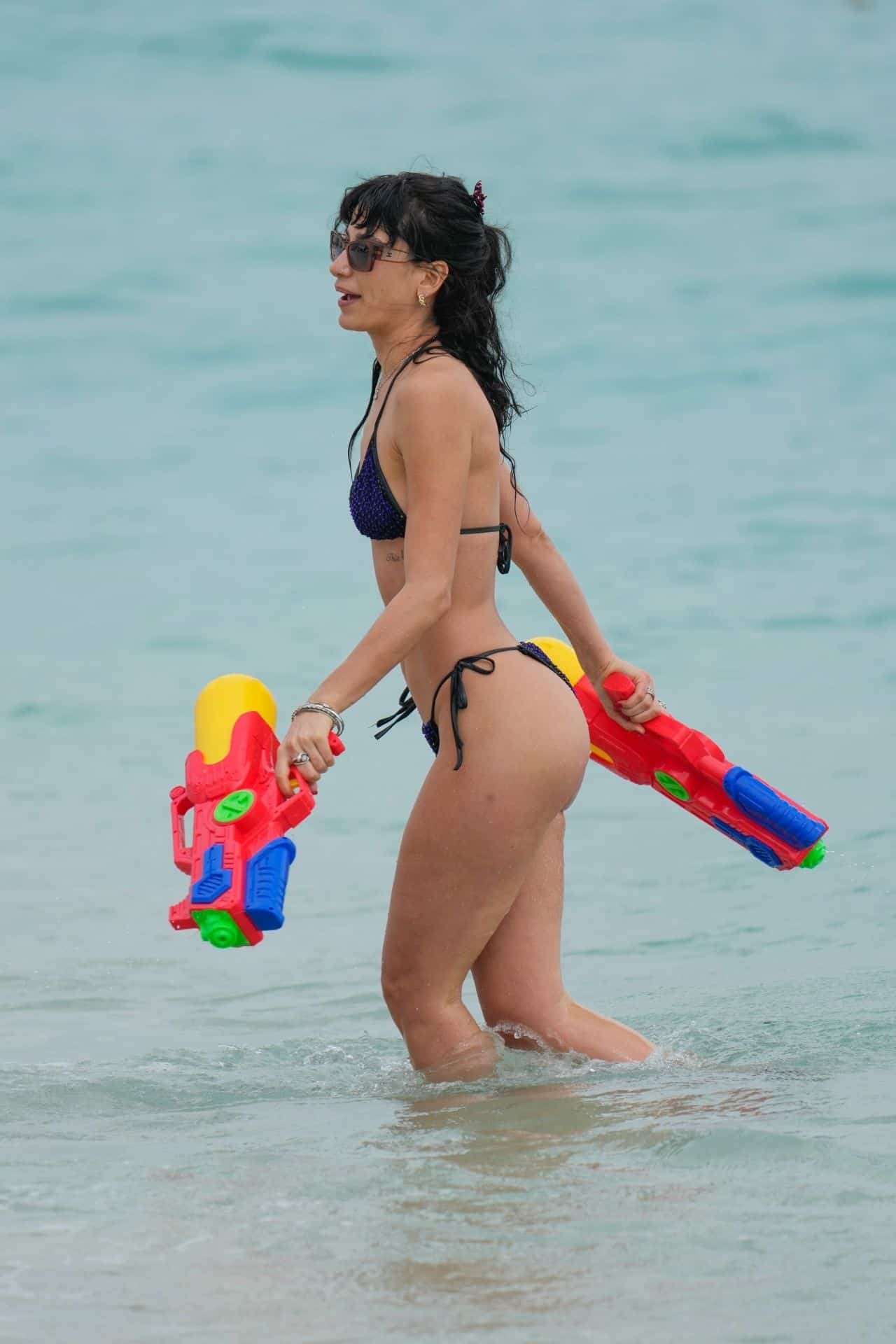 Lexy Panterra and Ava Frankel Parading in Tiny Bikinis on the Beach in Miami