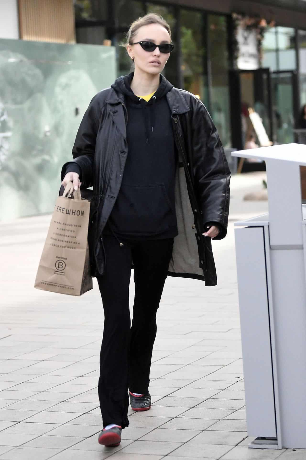 Lily-Rose Depp Looks Stunning and Casual while Shopping in Los Angeles