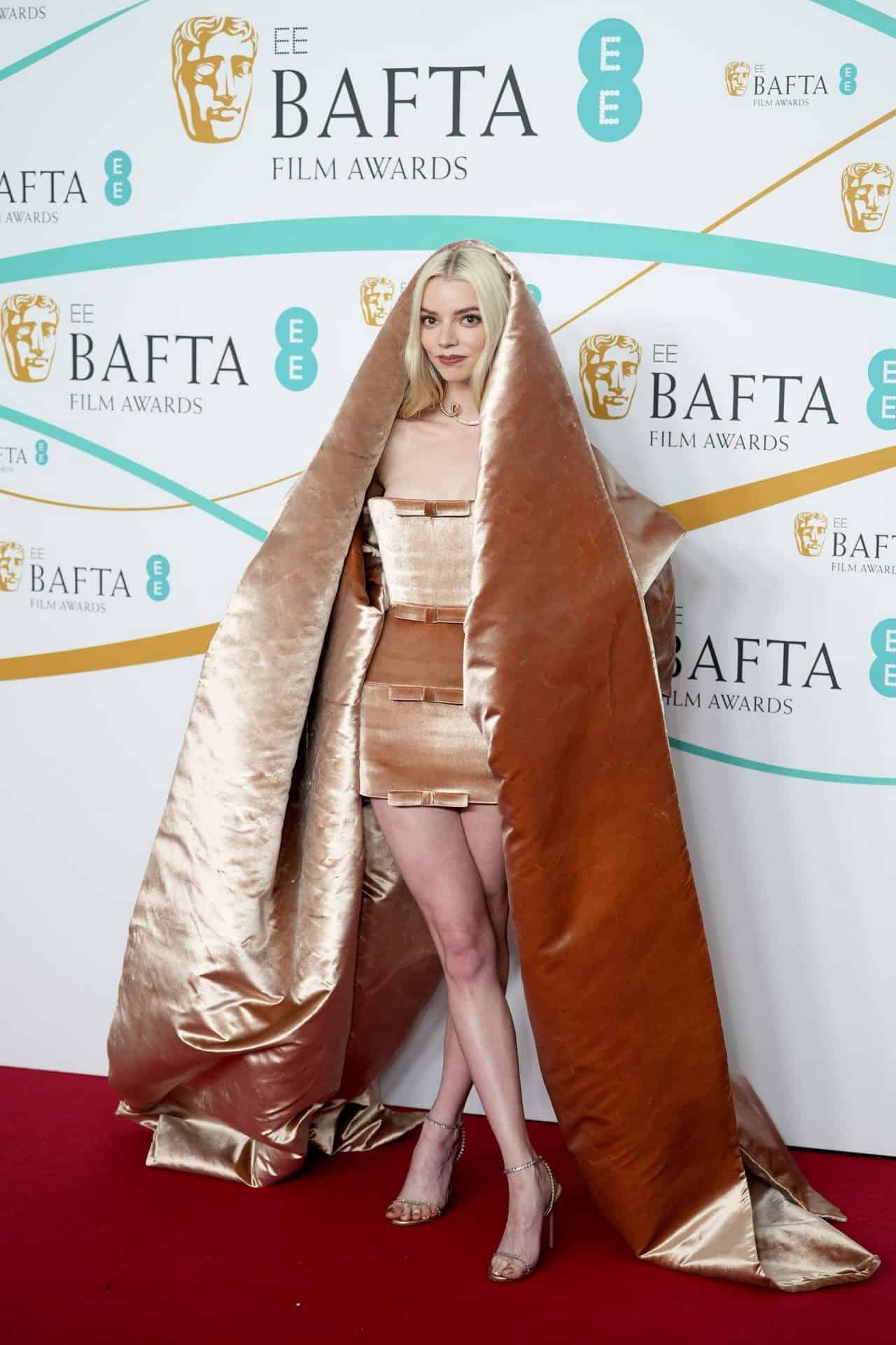 Anya Taylor-Joy in Schiaparelli Minidress at EE BAFTA Film Awards 2023