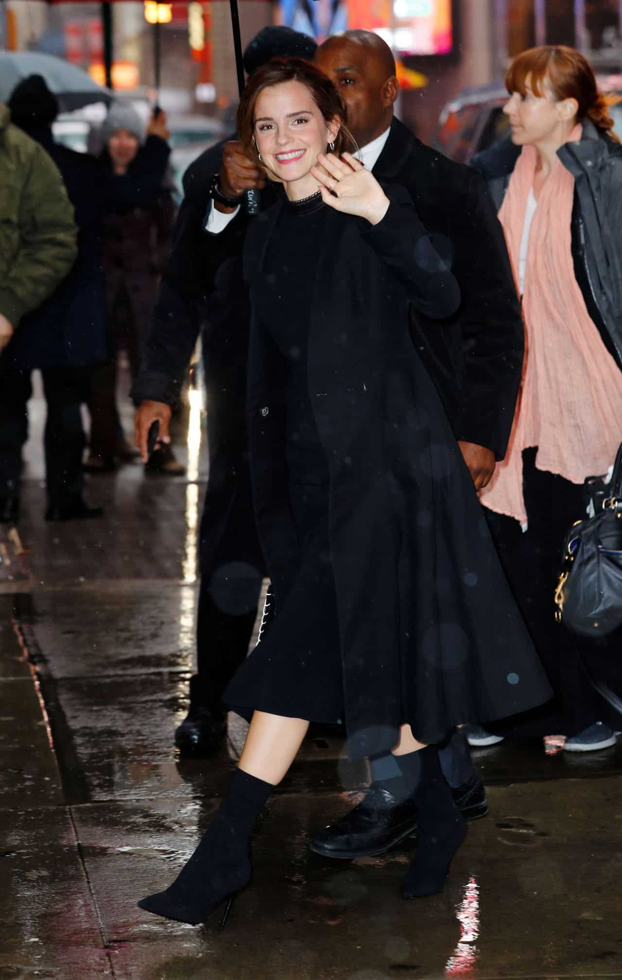 Emma Watson Arrives at “Good Morning America” TV Show in NYC