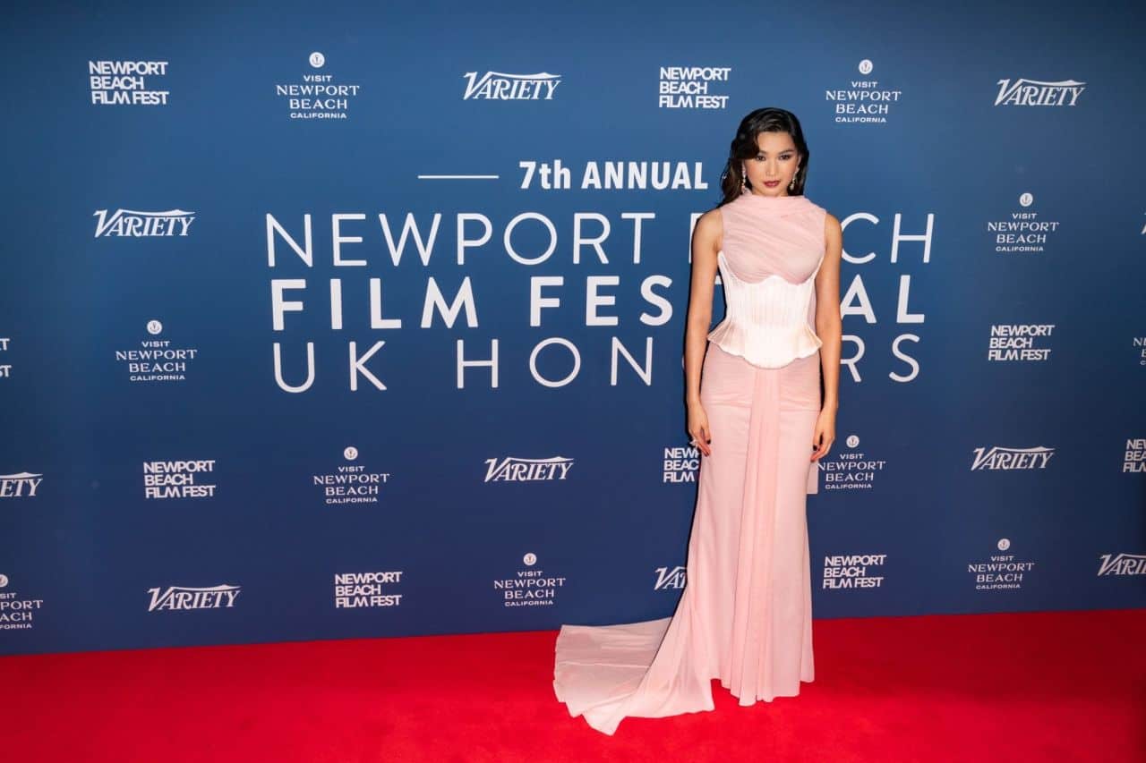 Gemma Chan Steals the Show in a Long Pink Corset Dress