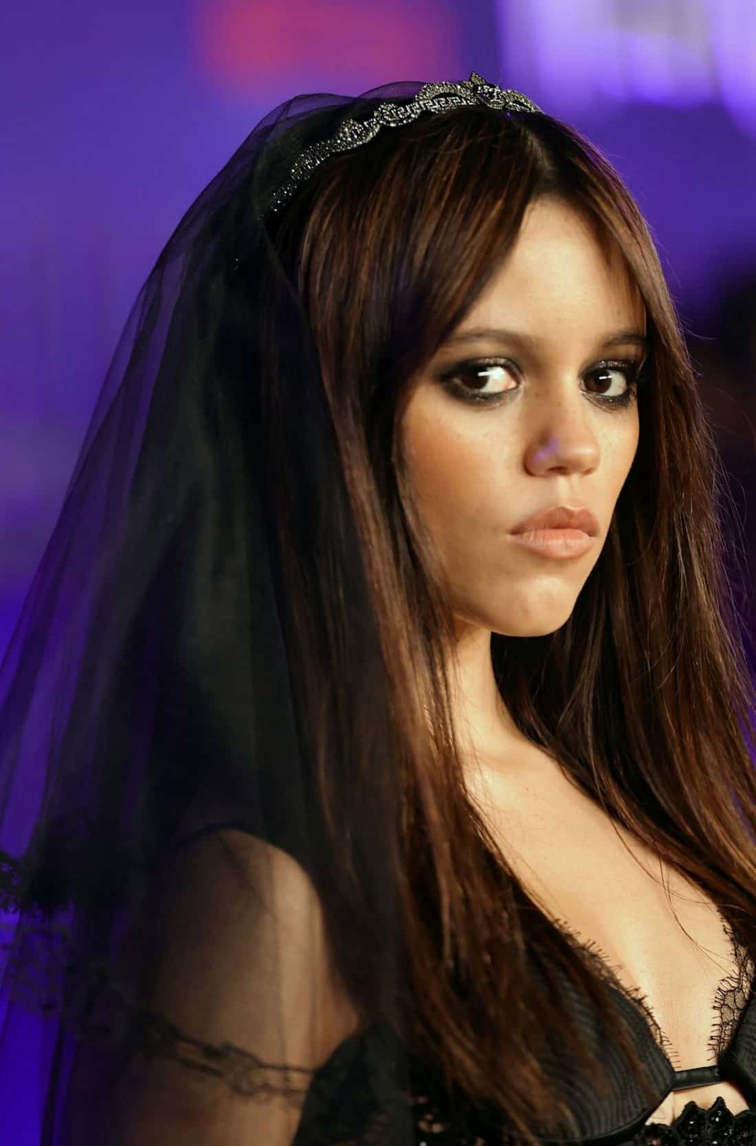 Jenna Ortega Makes a Statement on the Red Carpet with Her Gothic Bride Look