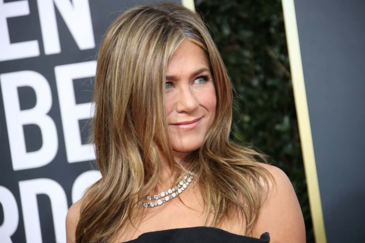 Jennifer Aniston in a Black Gown at the 77th Golden Globe Awards