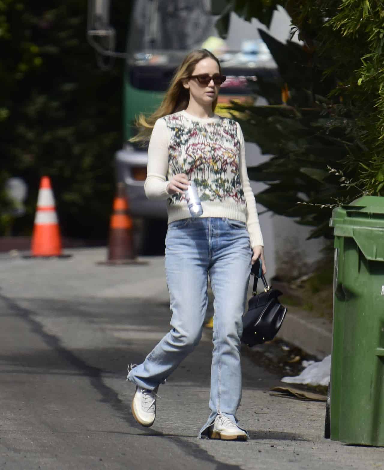 Jennifer Lawrence Showcases Effortless Style in a Relaxed Outfit in LA