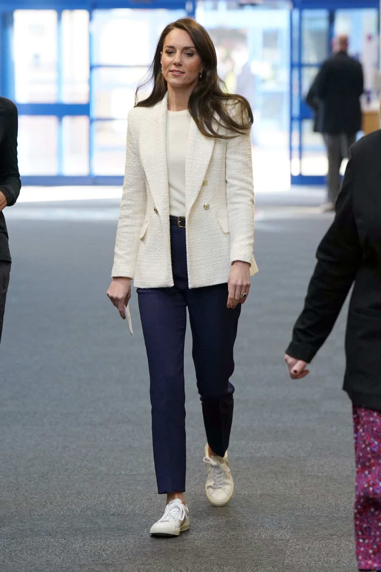 Kate Middleton Looks Stylish During Visit to Landau Forte College