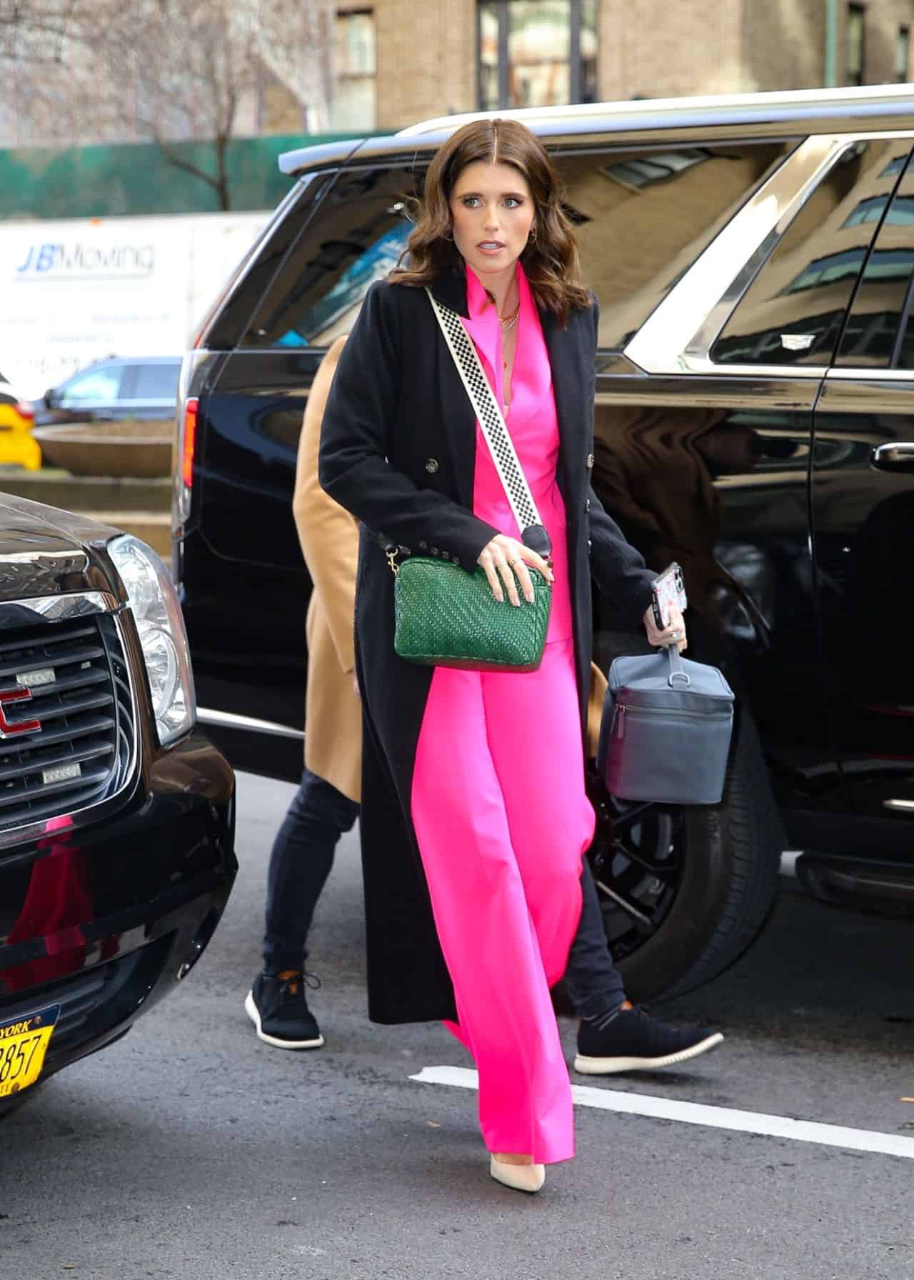Katherine Schwarzenegger Commands Attention in Hot Pink Co-ord During NYC Press Tour for Latest Children's Book