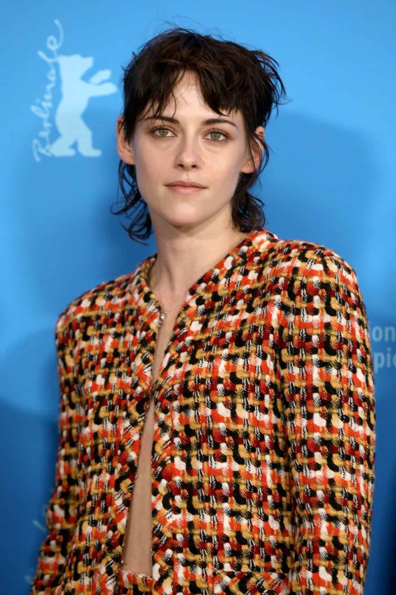 Kristen Stewart Poses in Colorful Ensemble at 73rd Berlinale Film Festival
