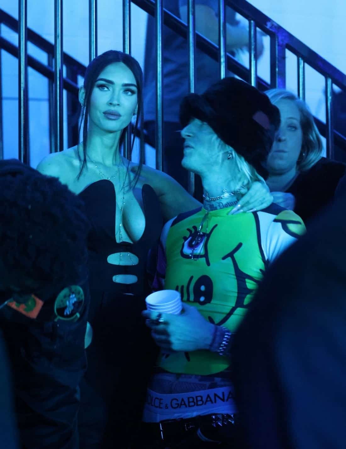 Megan Fox and Machine Gun Kelly at Drake's Star-Studded Super Bowl Party