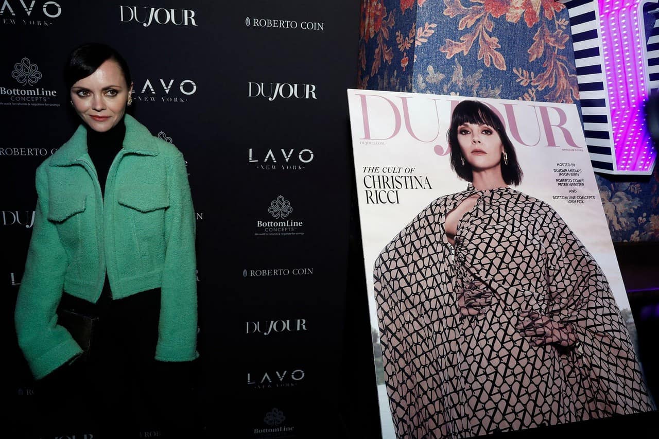Christina Ricci Shines at Her "DuJour" Spring 2023 Cover Party