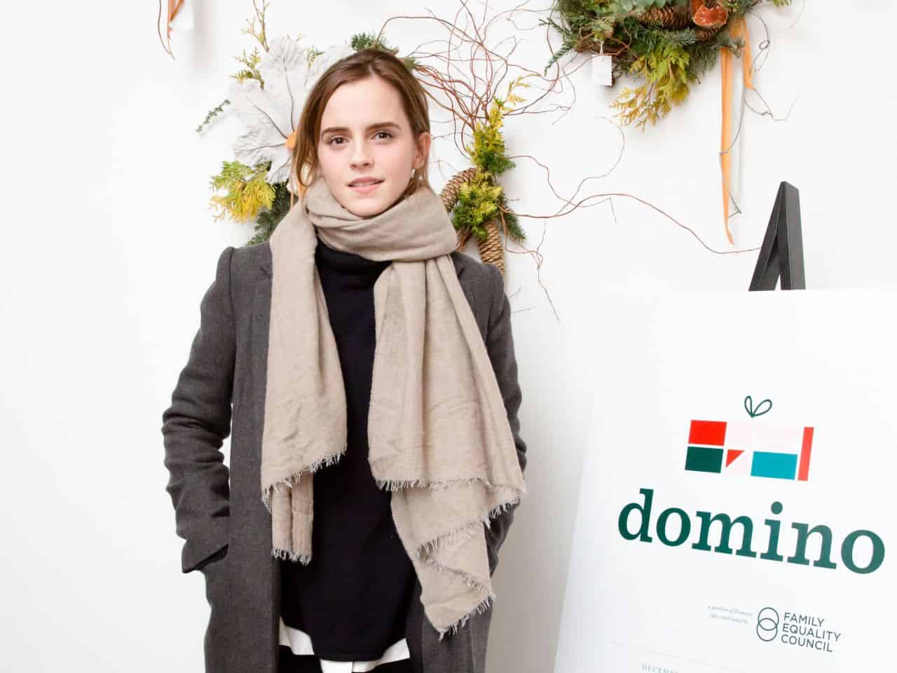 Emma Watson Charms at Domino Magazine's Holiday Pop-Up Event