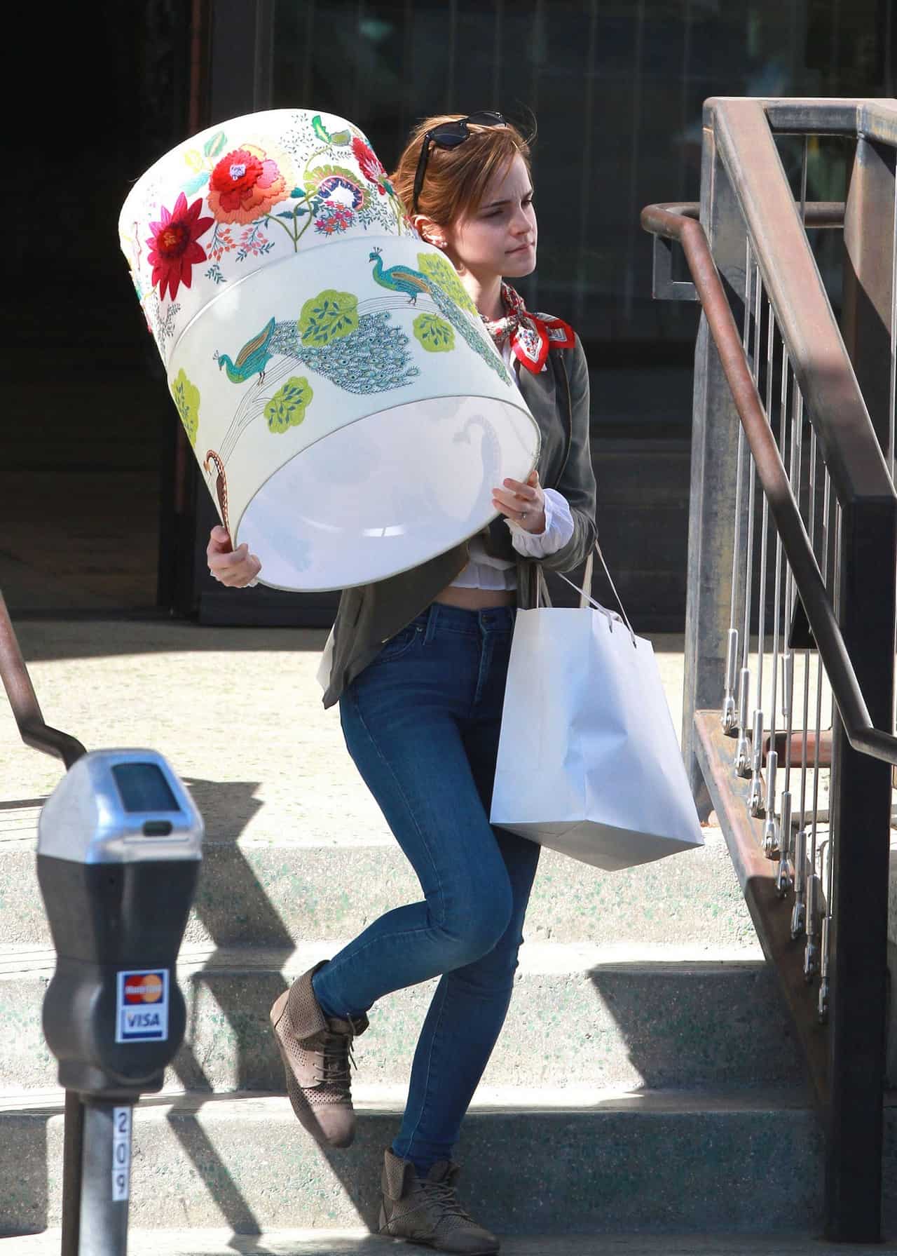 Emma Watson Layers a Casual Outfit and Steps Out for Shopping in LA