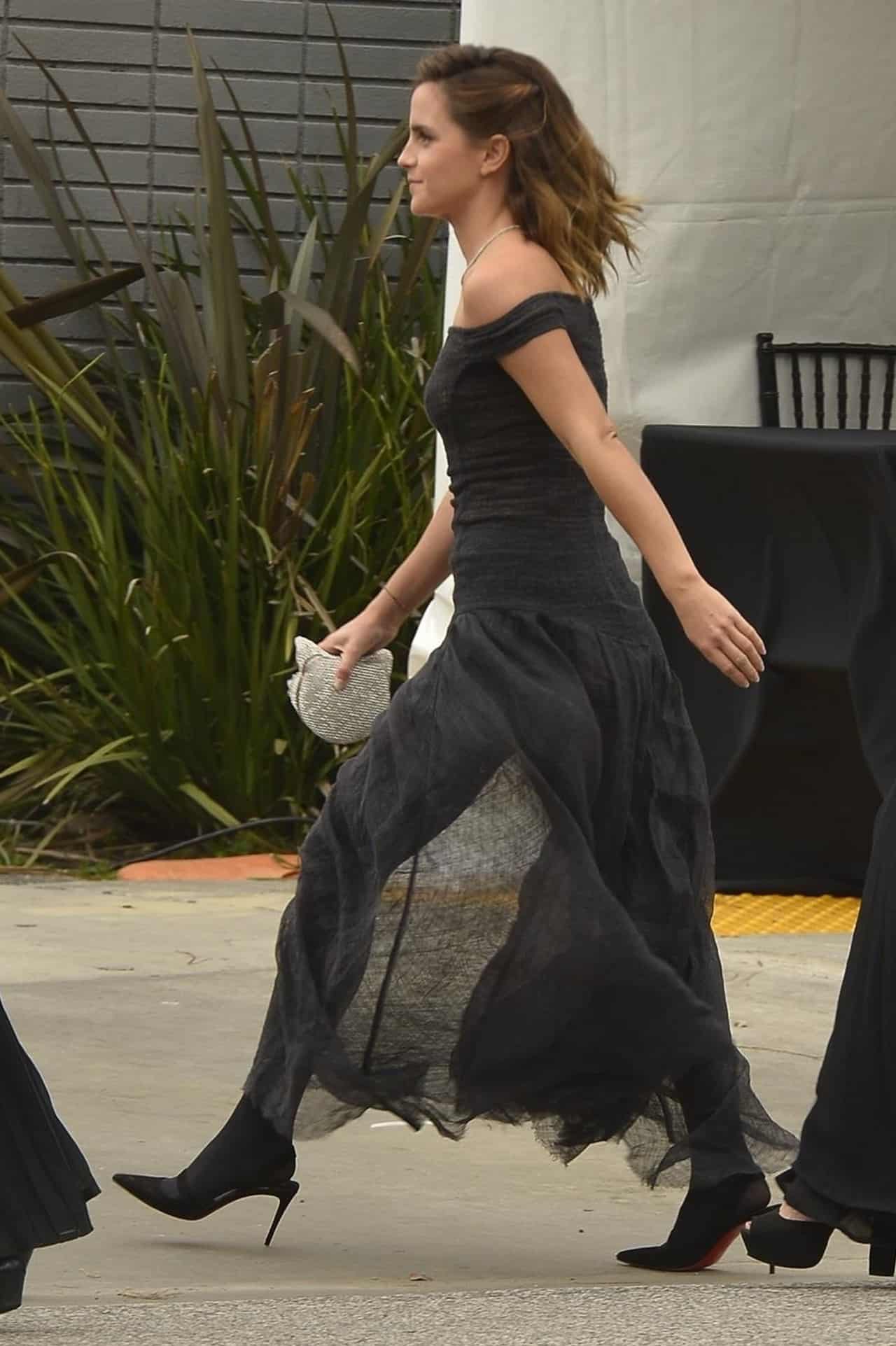 Emma Watson Looks Ethereal in a Sheer Dress Outside the Four Seasons Hotel