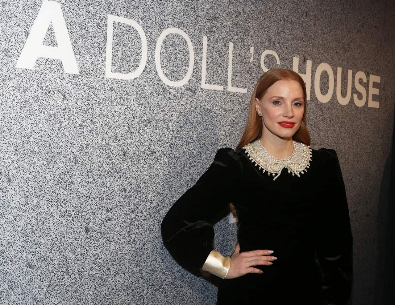 Jessica Chastain at the Broadway Opening Night of A Doll's House