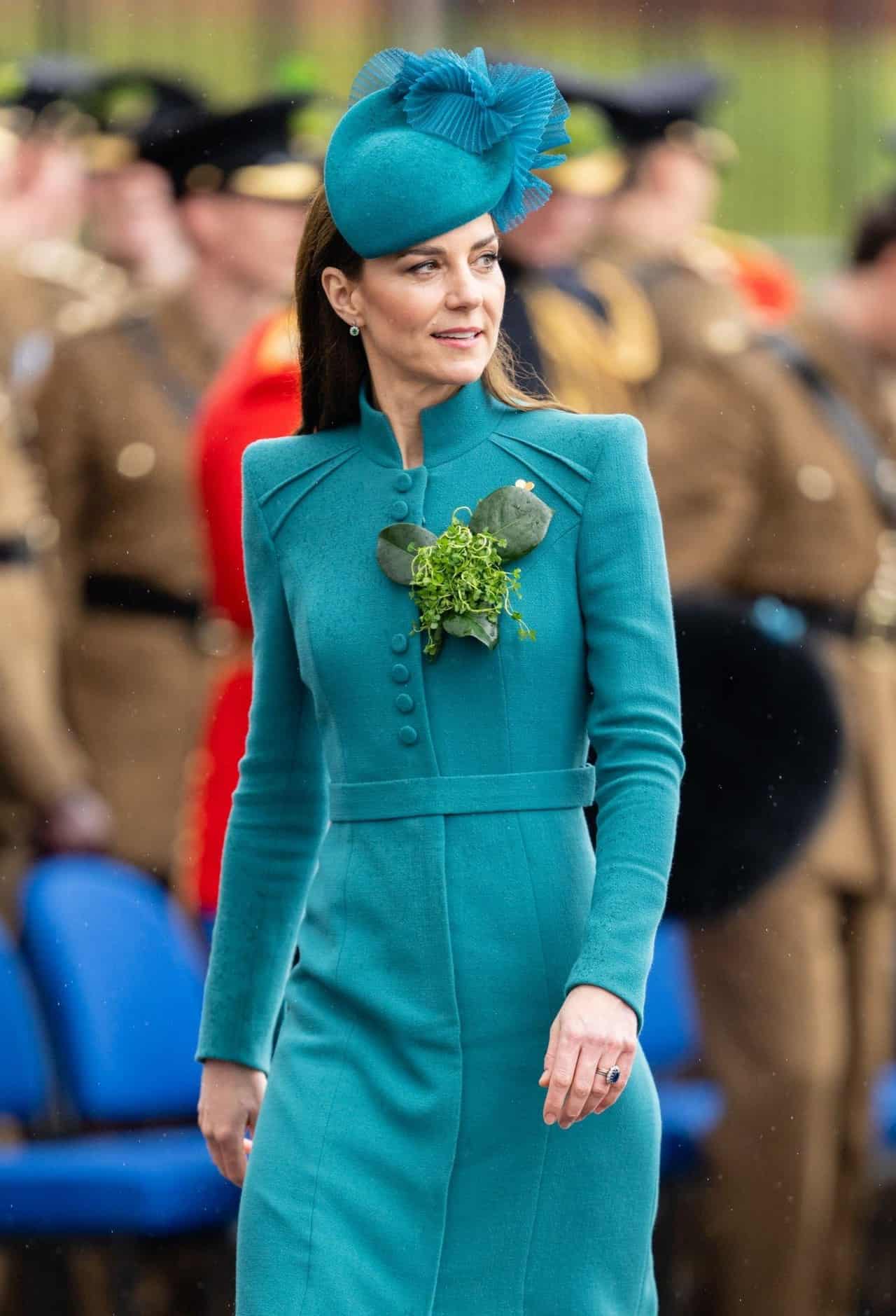 Kate Middleton Stuns in Turquoise Look at St. Patrick’s Day Parade