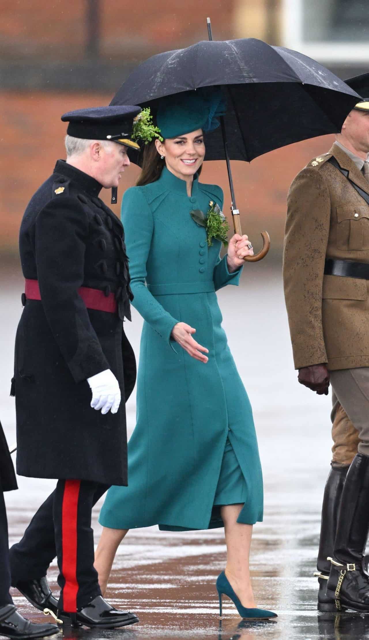Kate Middleton Stuns in Turquoise Look at St. Patrick's Day Parade