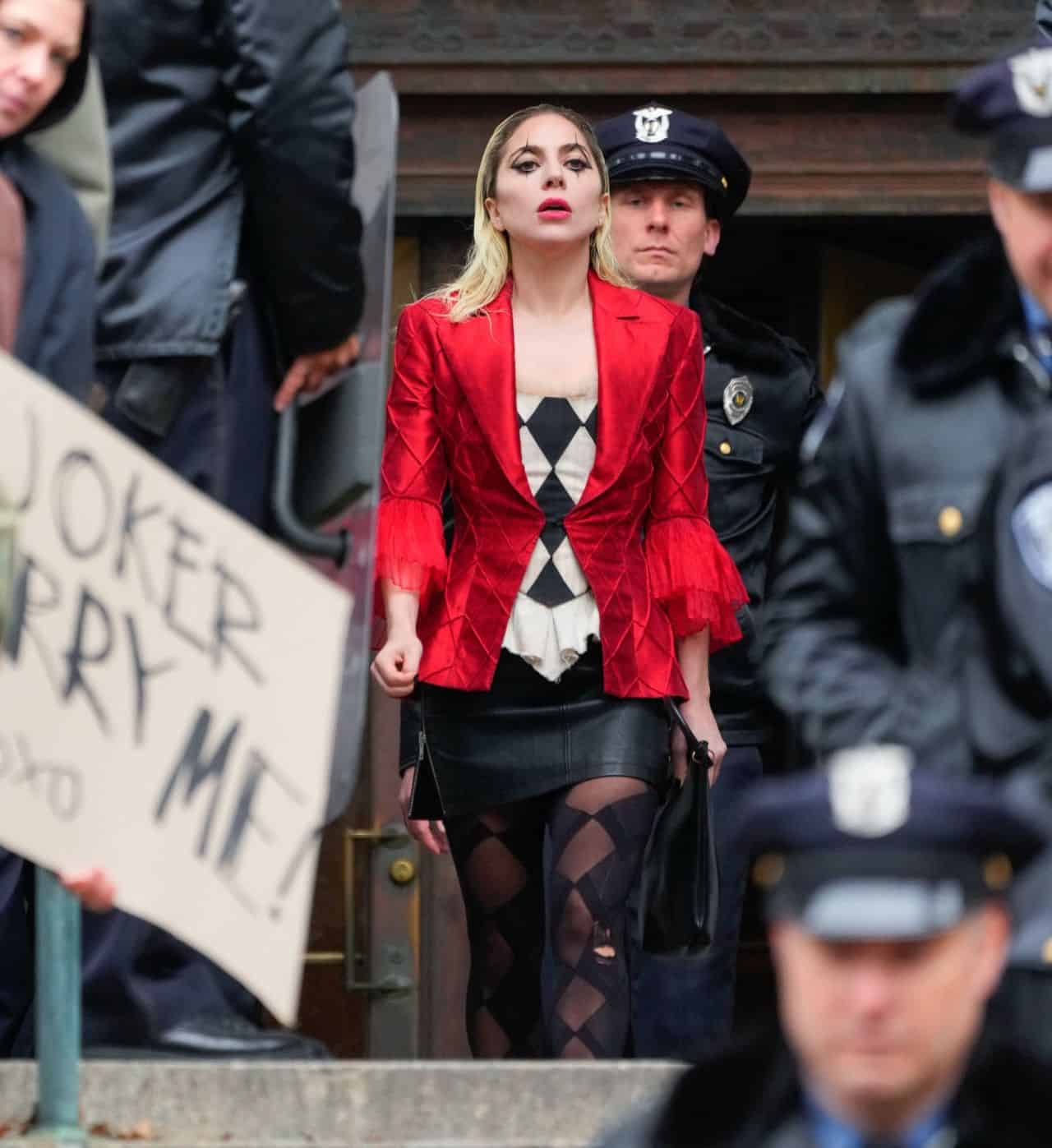 Lady Gaga Appeared on the Set of "The Joker 2" at City Hall in NY
