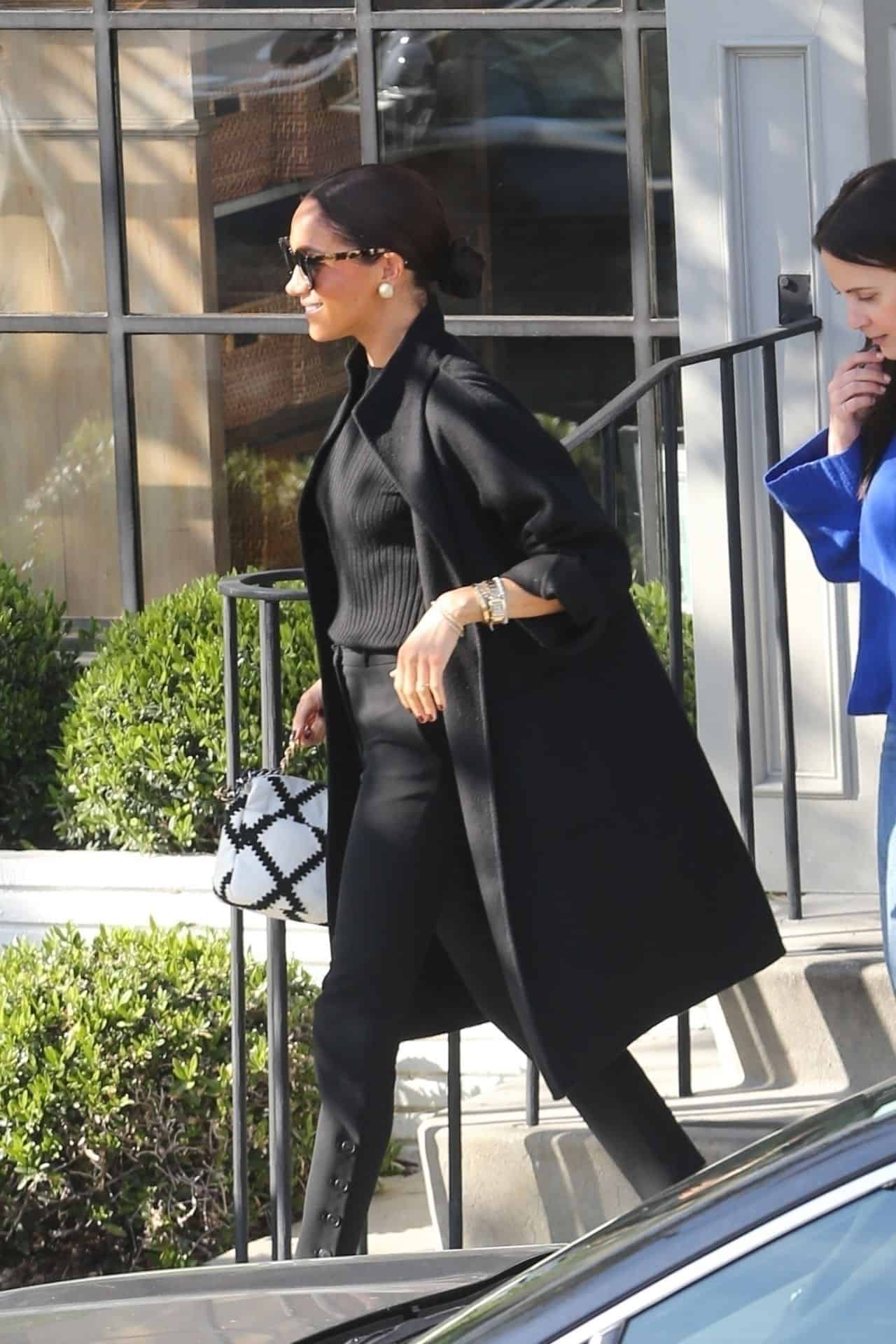 Meghan Markle Shows Off Her Street Style in a Sleek All-Black Outfit