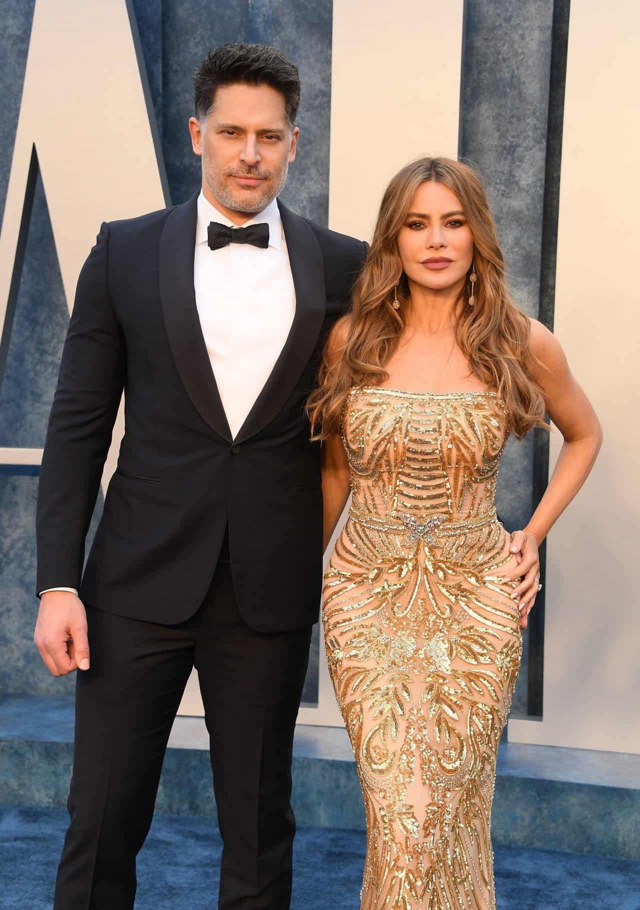 Sofia Vergara Stuns in Gold Reem Acra Gown at the 2023 Oscars Party