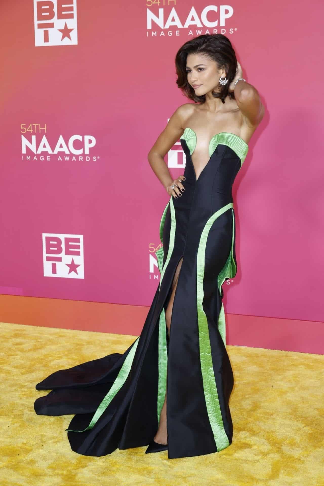 Zendaya Grabs Attention in Versace Dress at NAACP Awards 2023
