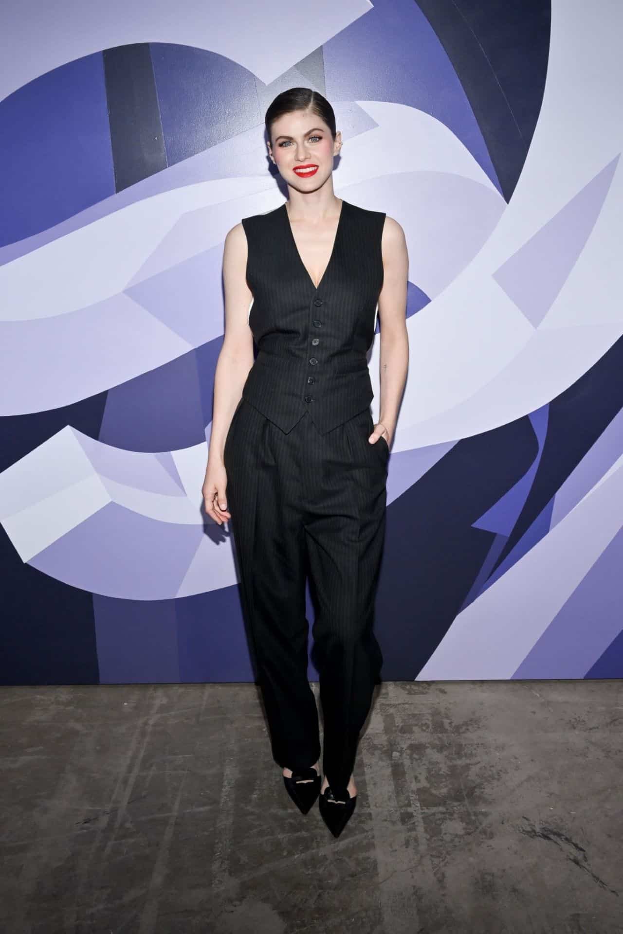 Alexandra Daddario Wears a Stylish Look at the Gris Dior VIP Party