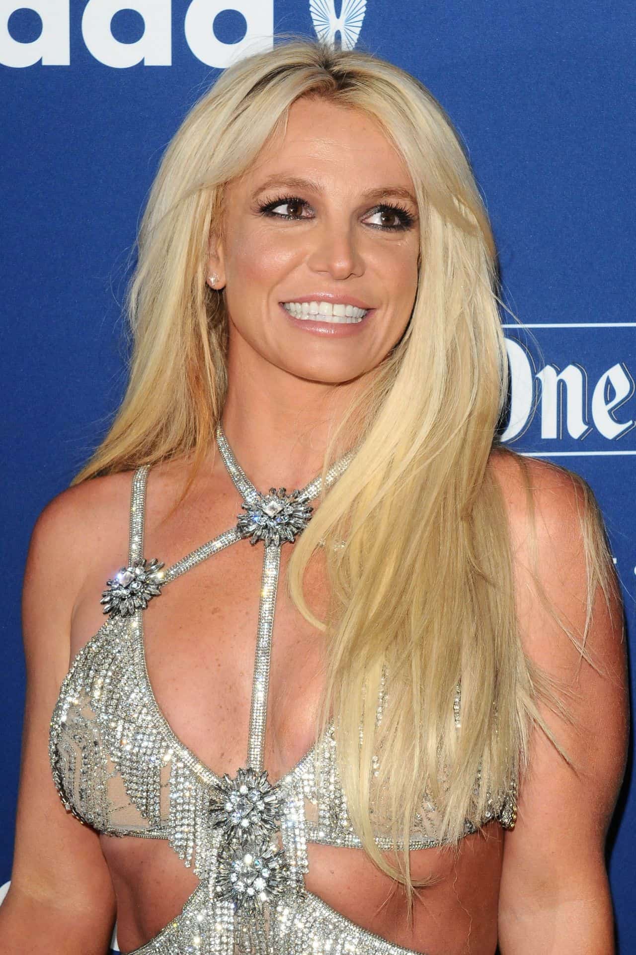 Britney Spears Dazzles in a Silver Dress at the GLAAD Media Awards