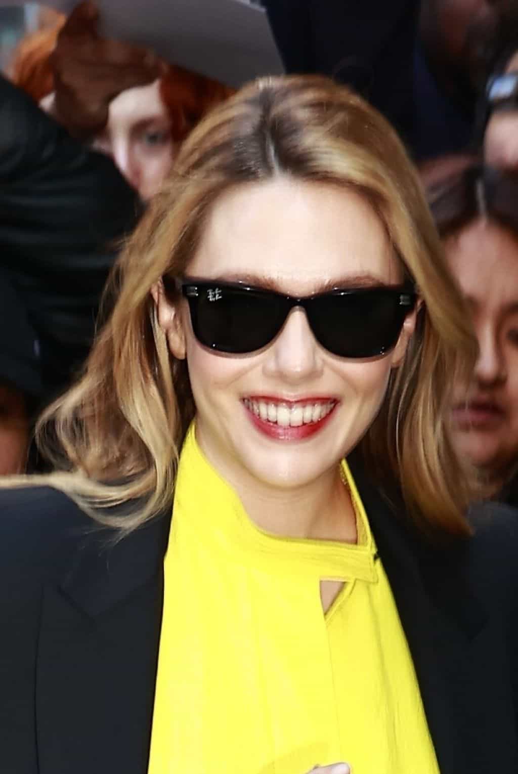 Elizabeth Olsen Wows in Yellow Midi Dress for Today Show