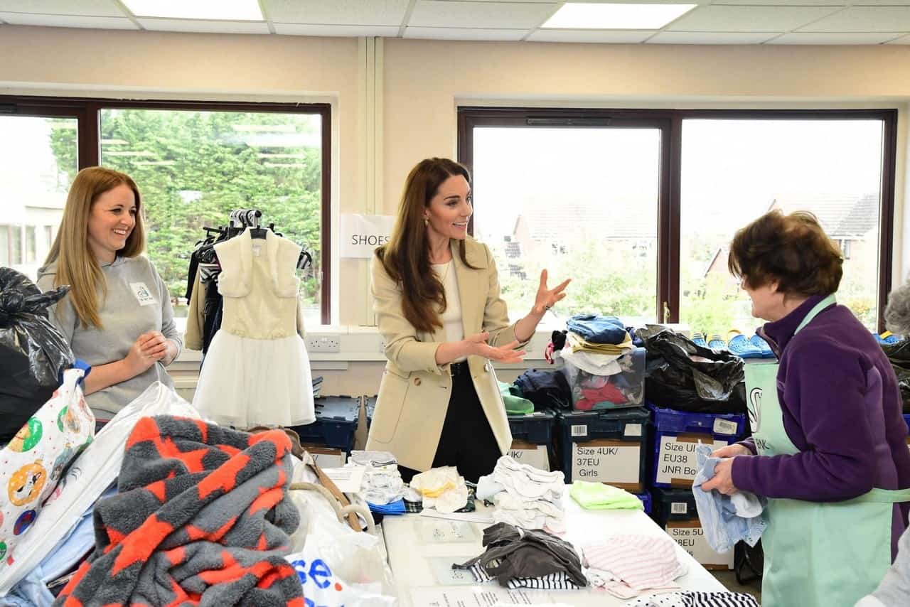 Kate Middleton Oozes Elegance During her Visit to Baby Bank in Windsor