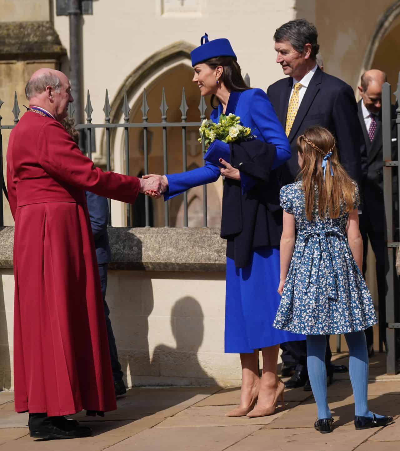 Kate Middleton Stuns in Blue Coat for Easter Sunday Celebrations