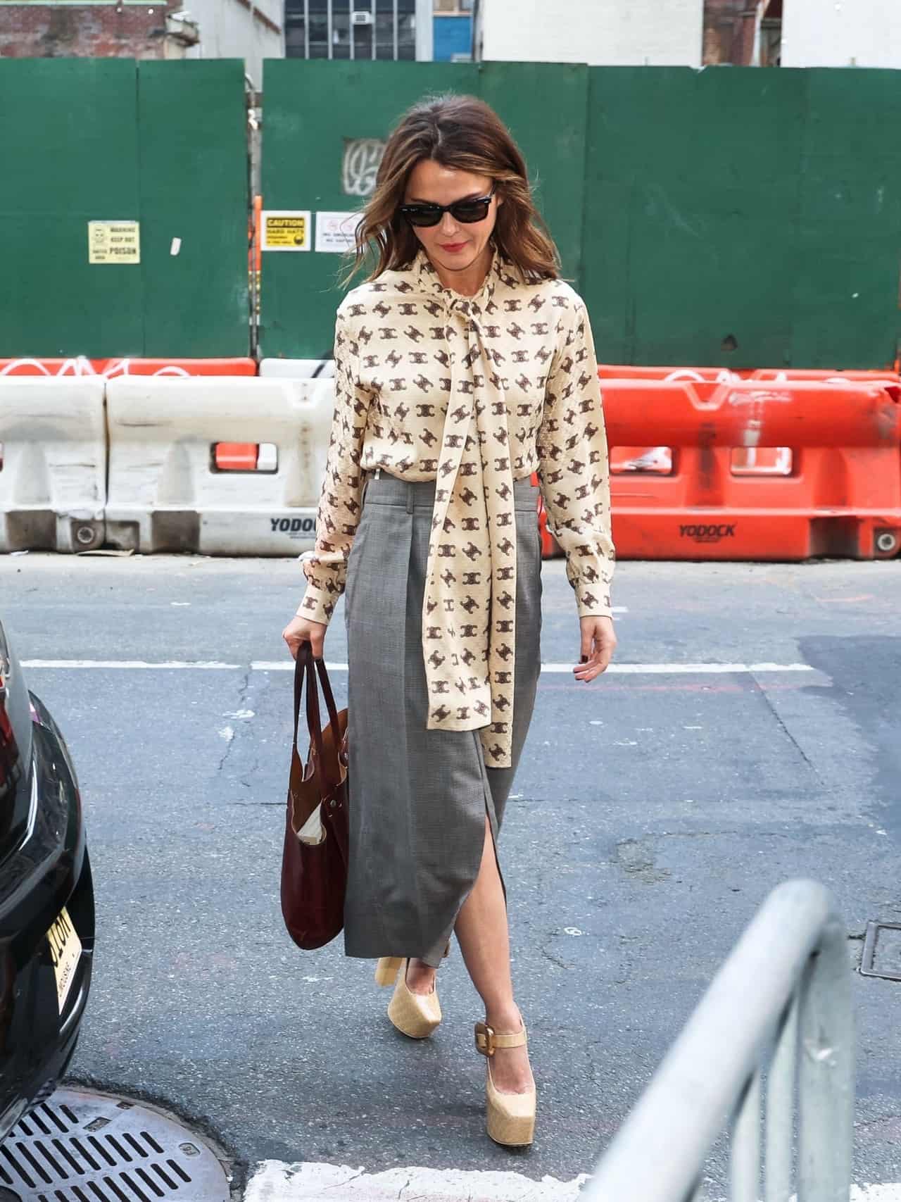 Keri Russell Promotes The Diplomat in Chic Style at Today Studios NYC
