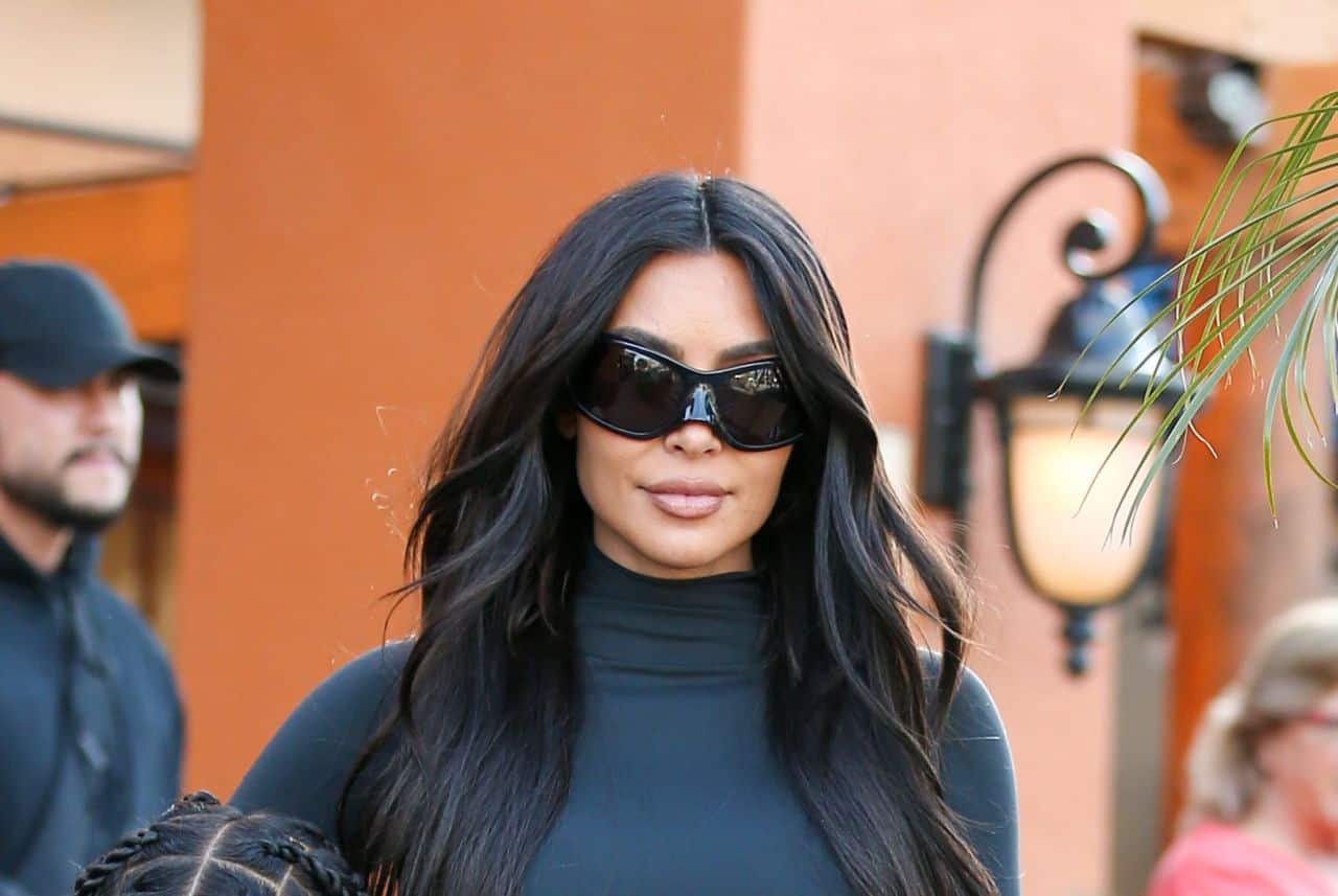 Kim Kardashian Shows Off a Stylish Mom Look in California