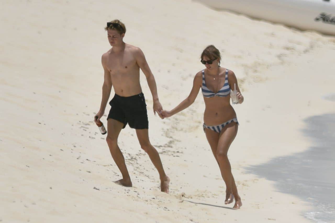 Taylor Swift Sizzles in Sold & Striped Bikini on Turks And Caicos Vacation