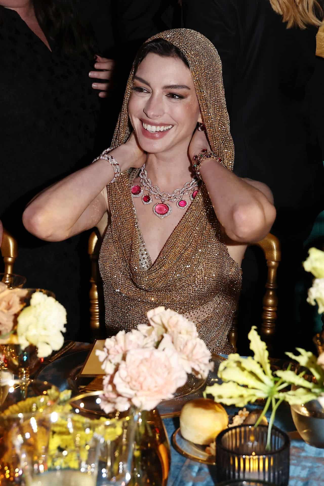 Anne Hathaway Shines at Bulgari's "Mediterranea" High Jewelry Show