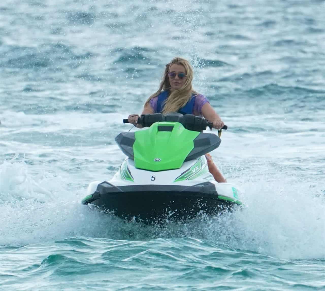 Britney Spears Stuns in Shakti Bikini with Sheer Cover-Up at Miami Beach