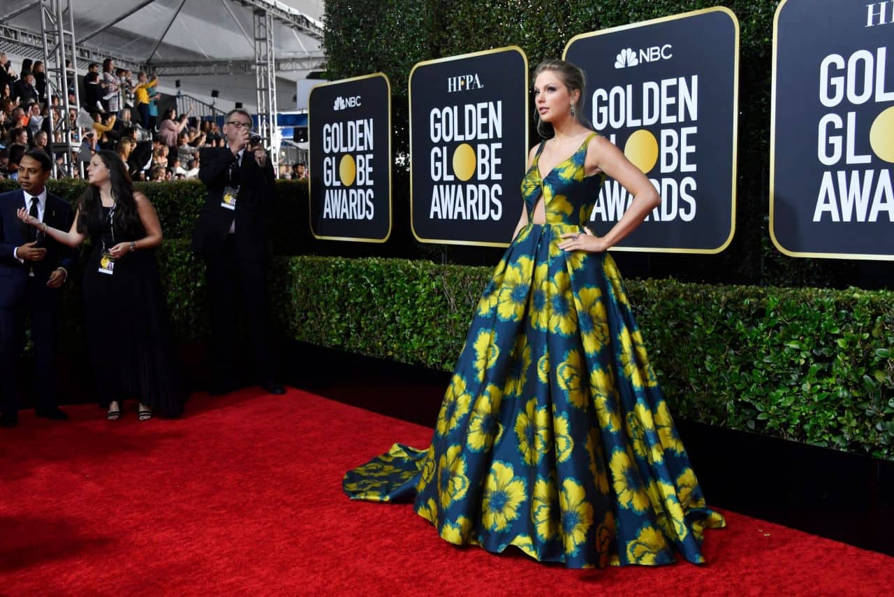 Taylor Swift Looks Radiant in Floral Gown at the Golden Globe Awards