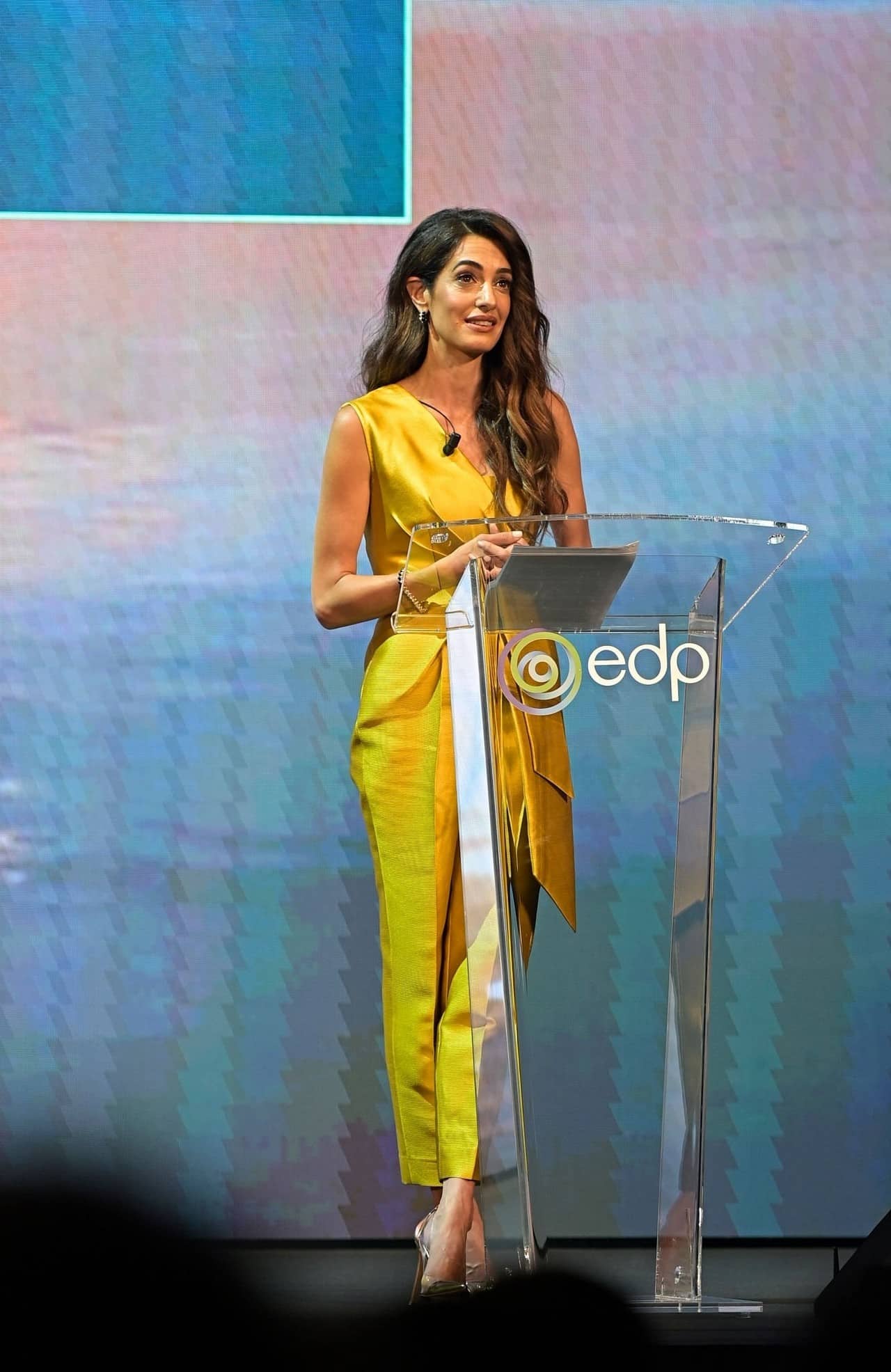 Amal Clooney Radiates Elegance at We Choose Earth Tour Conference
