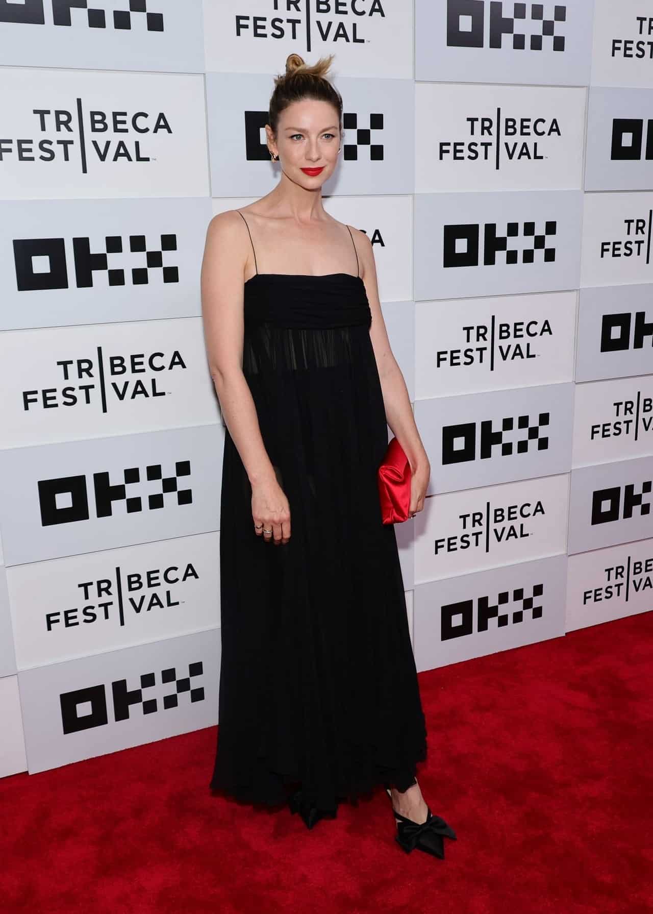 Caitriona Balfe Attends the 2023 Tribeca Film Festival in a Tulle Dress