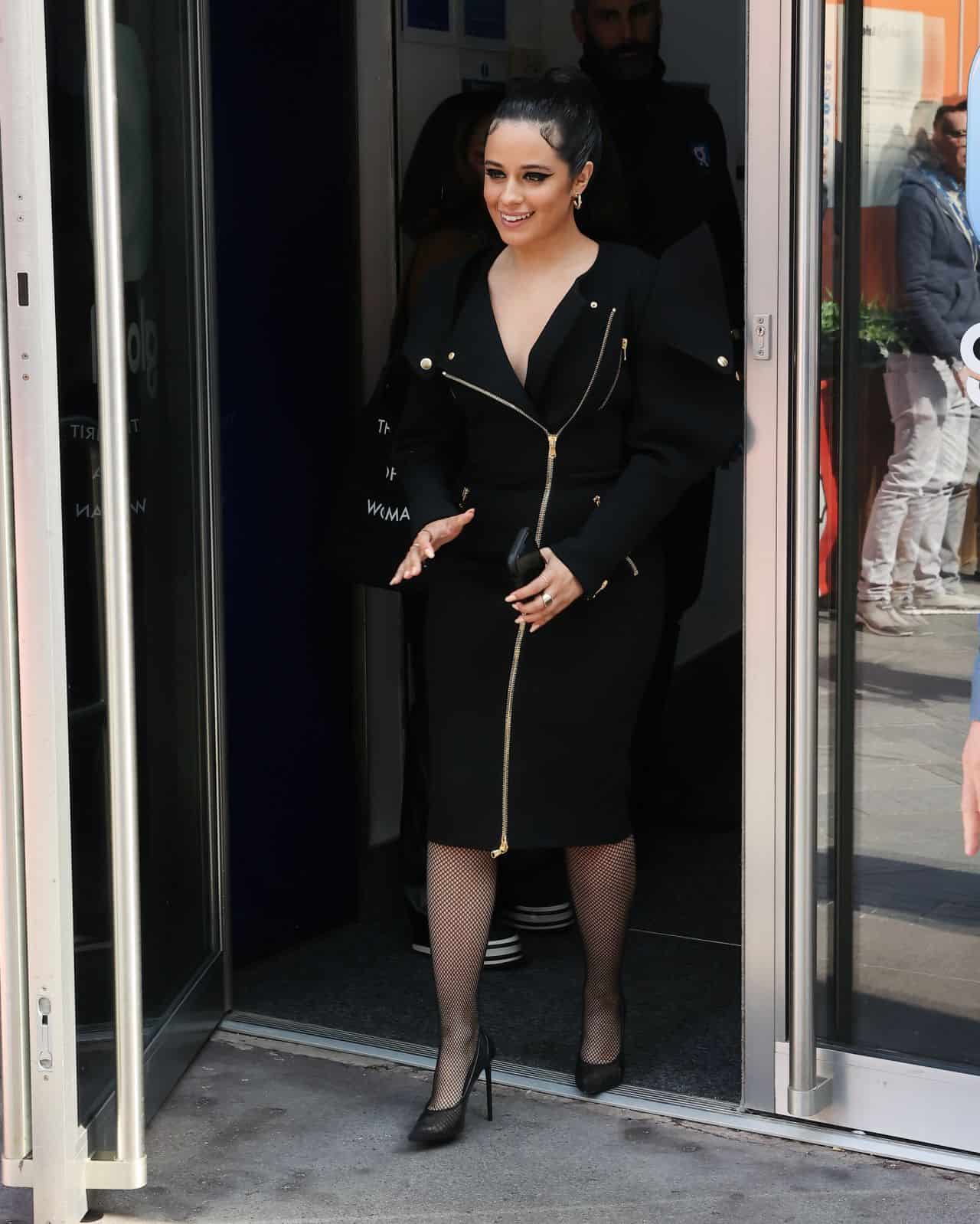 Camila Cabello Looks Stunning in a Dramatic Little Black Dress in London