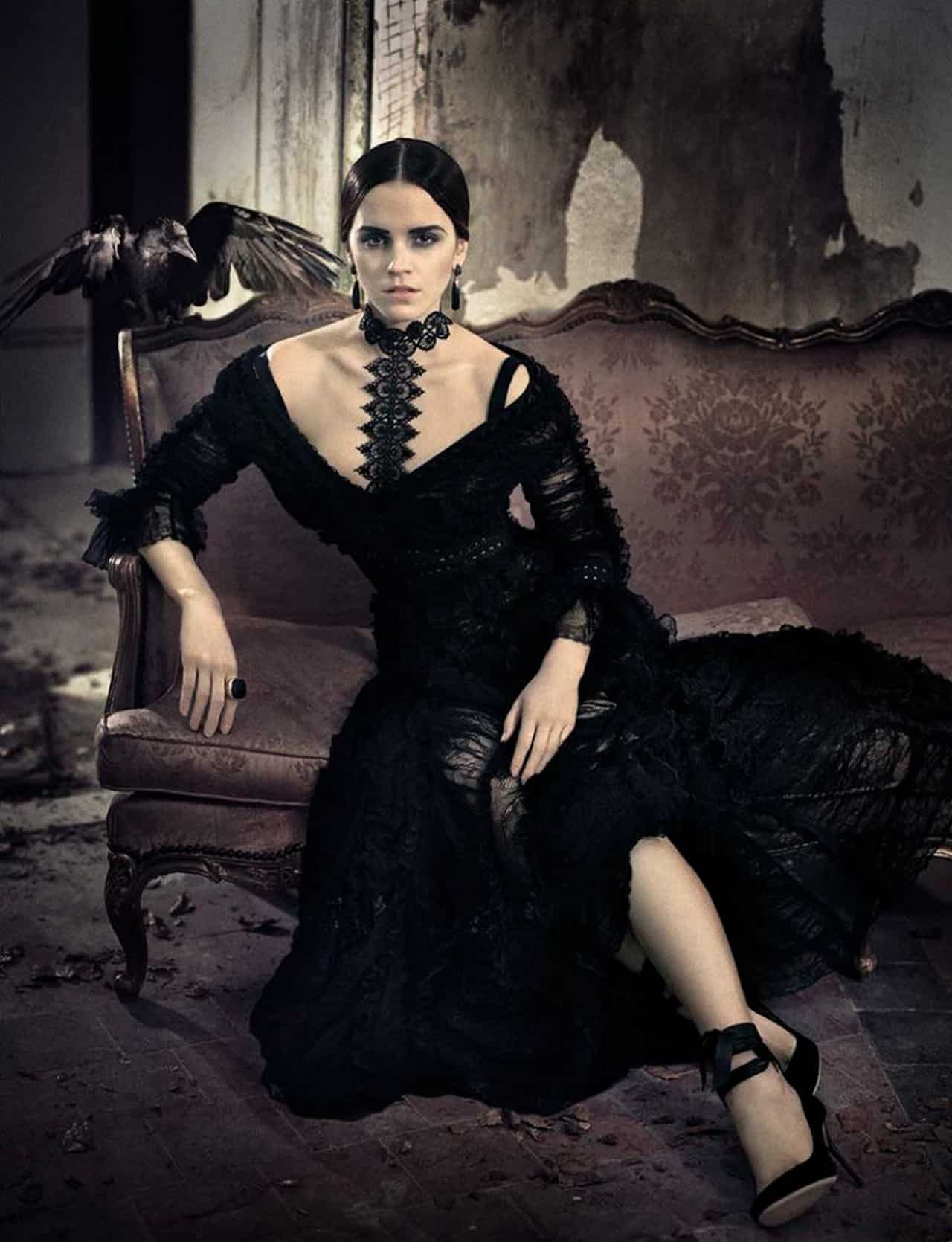 Emma Watson's Gothic-Inspired Vogue Italia Cover Shoot