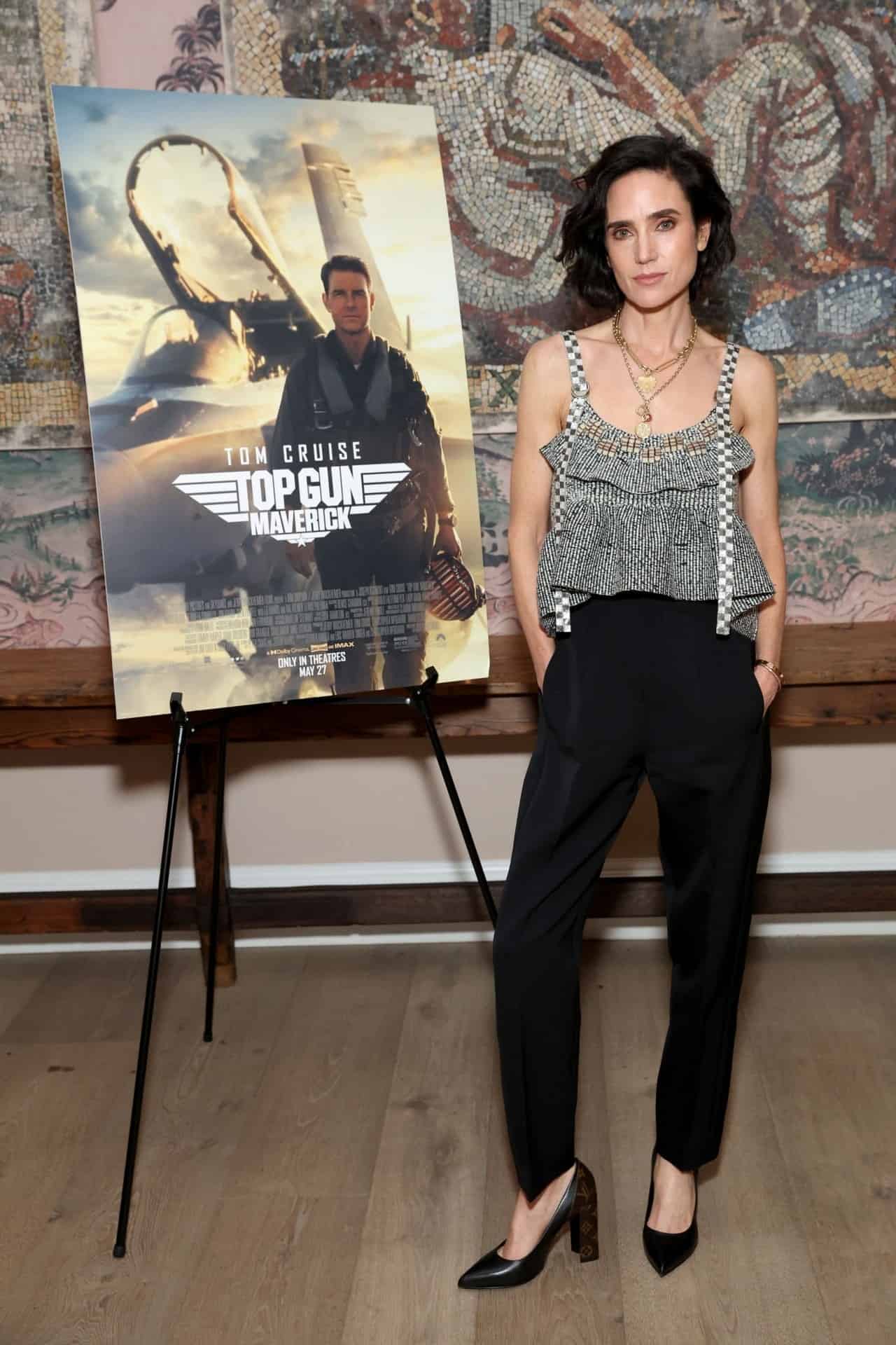 Jennifer Connelly Brings Effortless Style to “Top Gun: Maverick” Screening