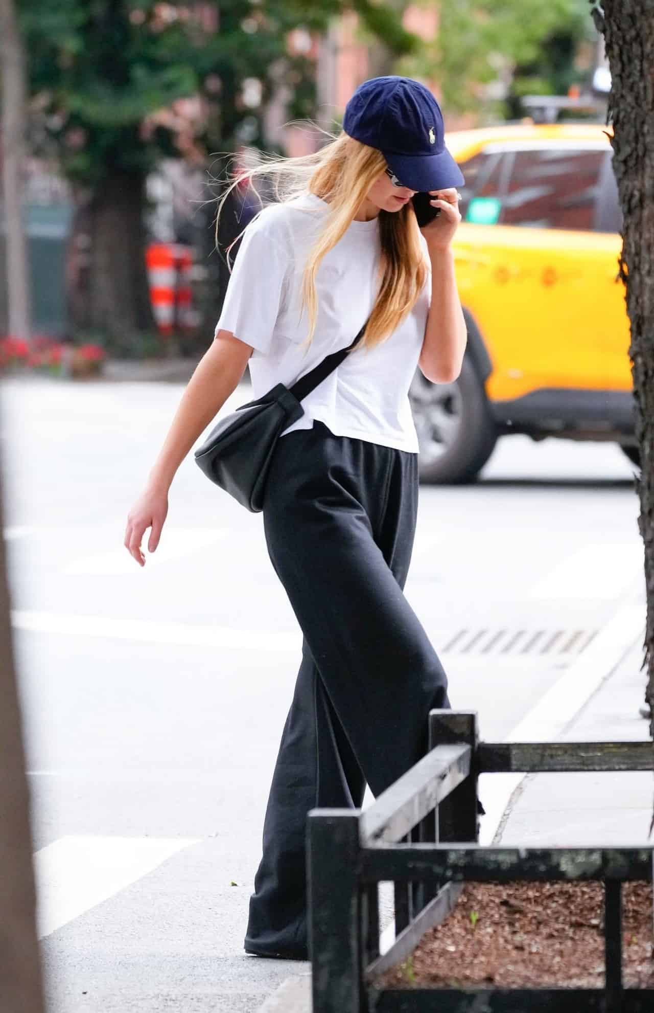 Jennifer Lawrence Exudes Casual Cool in a White T-shirt and Baggy Pants