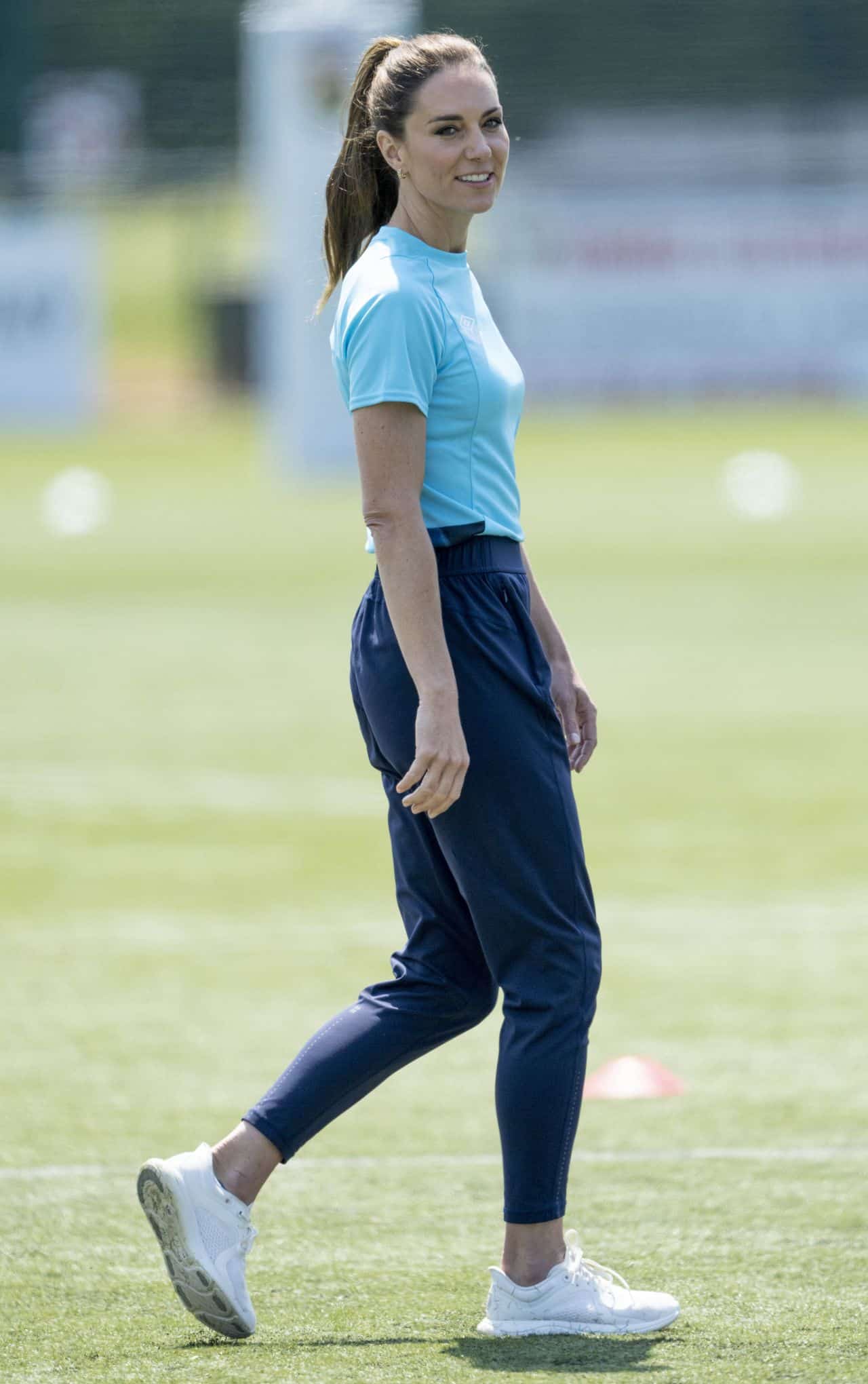 Kate Middleton Enjoys Playing Rugby in Sweatpants and White Sneakers