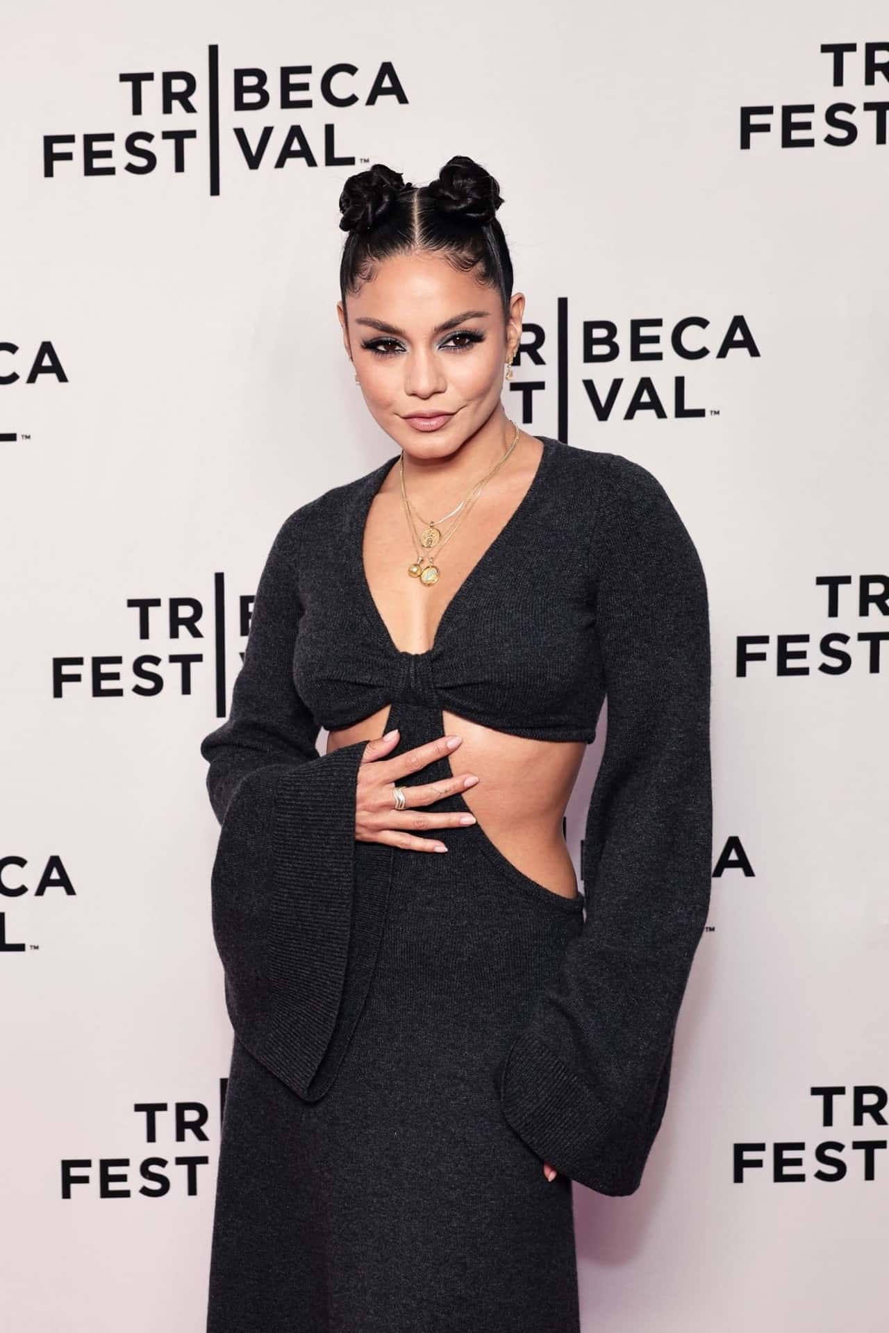 Vanessa Hudgens is a Vision in Black at the "Downtown Owl" World Premiere