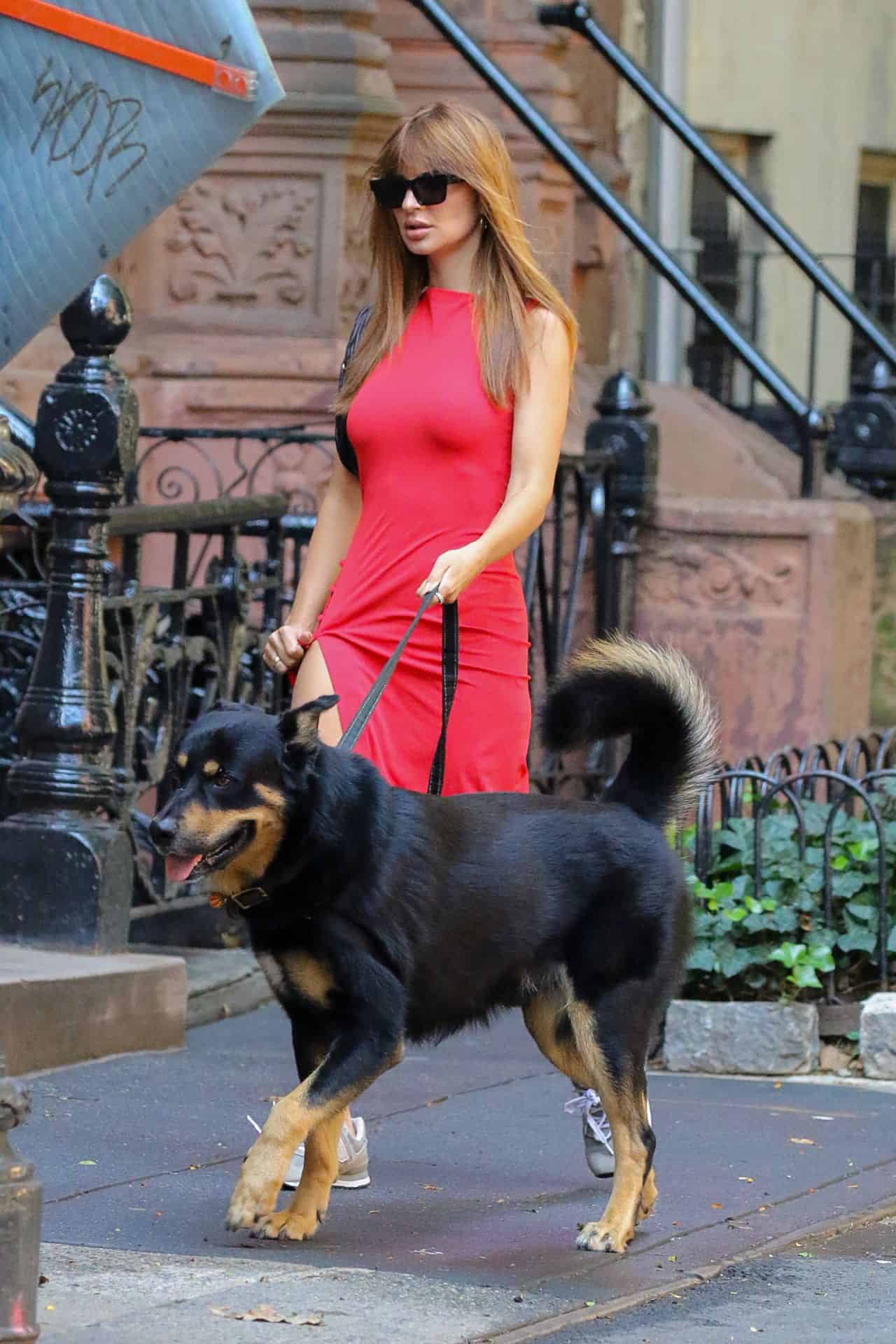 Emily Ratajkowski's Comfy and Chic Outfit for Walking Her Dog in NYC