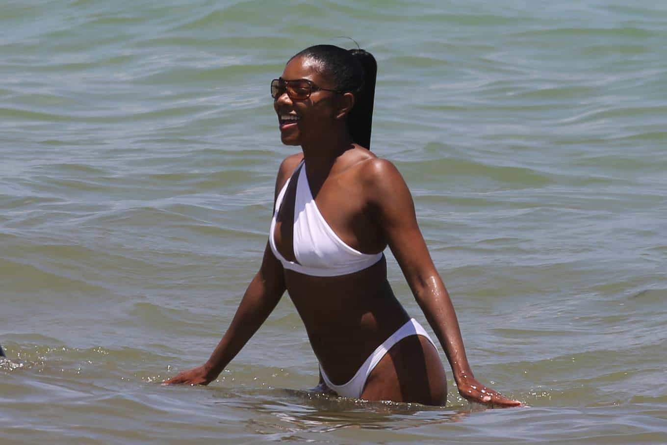 Gabrielle Union Shows Off Her Ageless Beauty in White Bikini